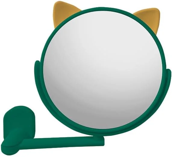 آینه دیواری Hosoncovy، آینه حمام، آینه آرایش، آینه آویز دیواری با قابلیت تنظیم 360 درجه، آینه یک طرفه، آینه رومیزی، آینه میز (آبی)