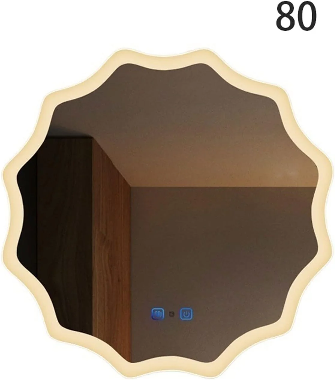 آینه دیواری HHMMEDE بدون بخار، آینه حمام آویز با نور، آینه روشویی با شکل خاص و نورپردازی شده آینه دیواری HHMMEDE بدون بخار، آینه حمام آویز با نور، آینه روشویی با شکل خاص و نورپردازی شده