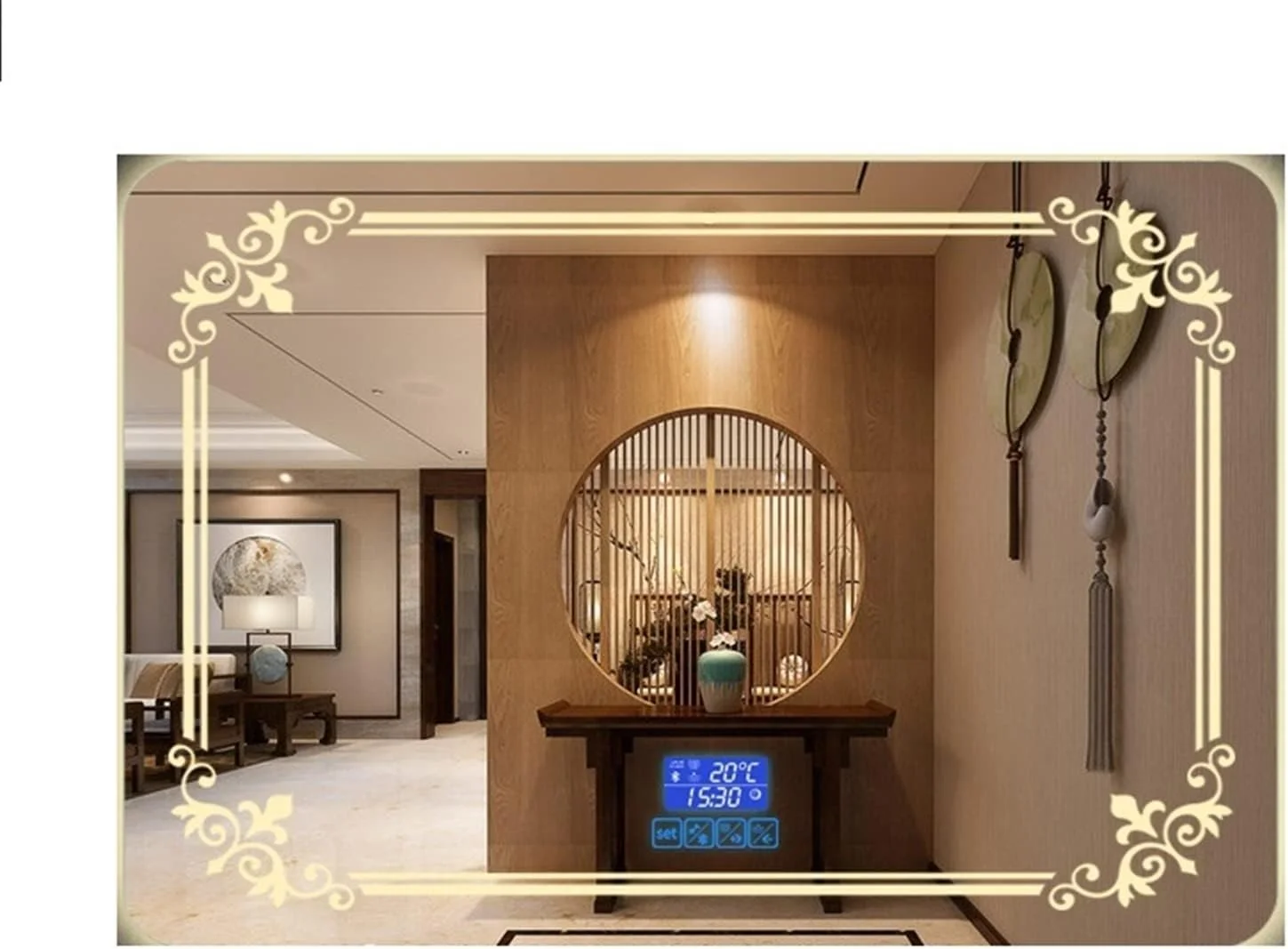 آینه دیواری HHMMEDE، آینه هوشمند حمام، آینه لمسی LED، آینه آرایشی دیواری