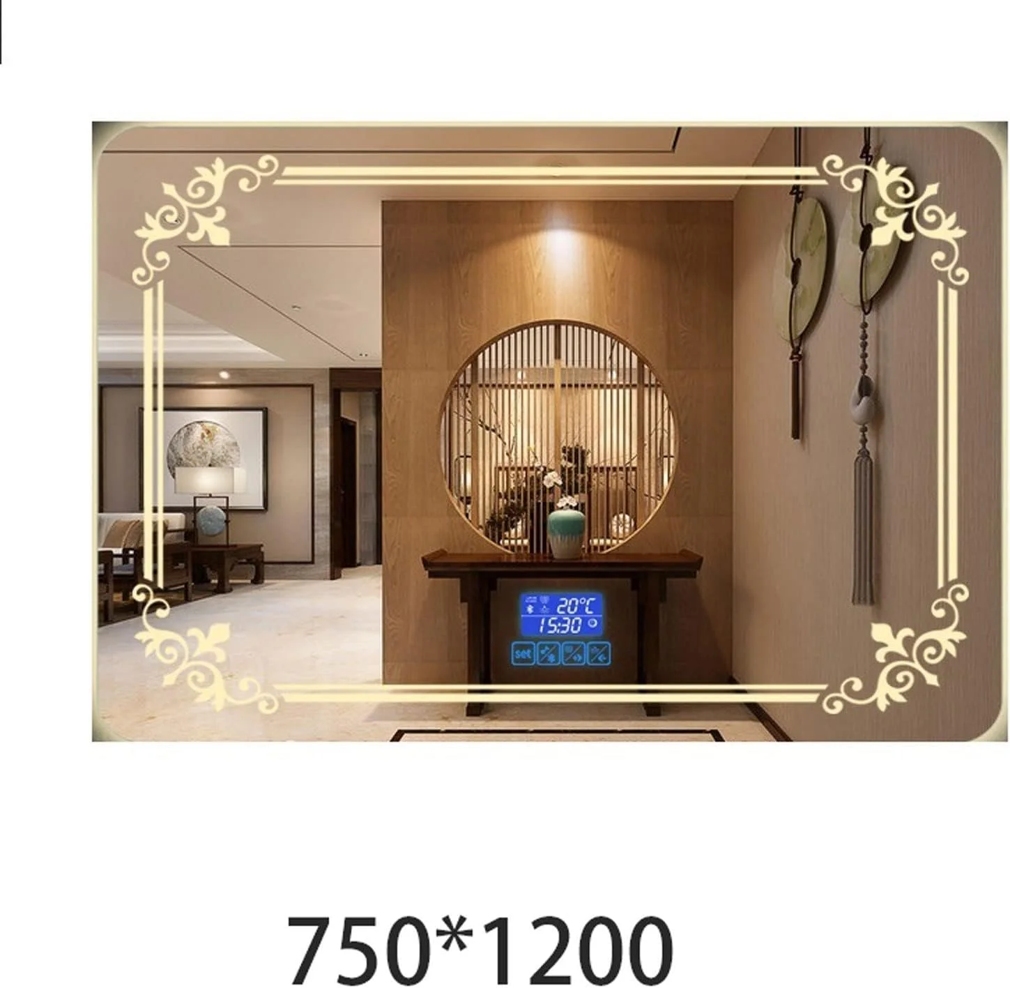 آینه دیواری HHMMEDE، آینه هوشمند حمام، آینه لمسی LED، آینه آرایشی دیواری