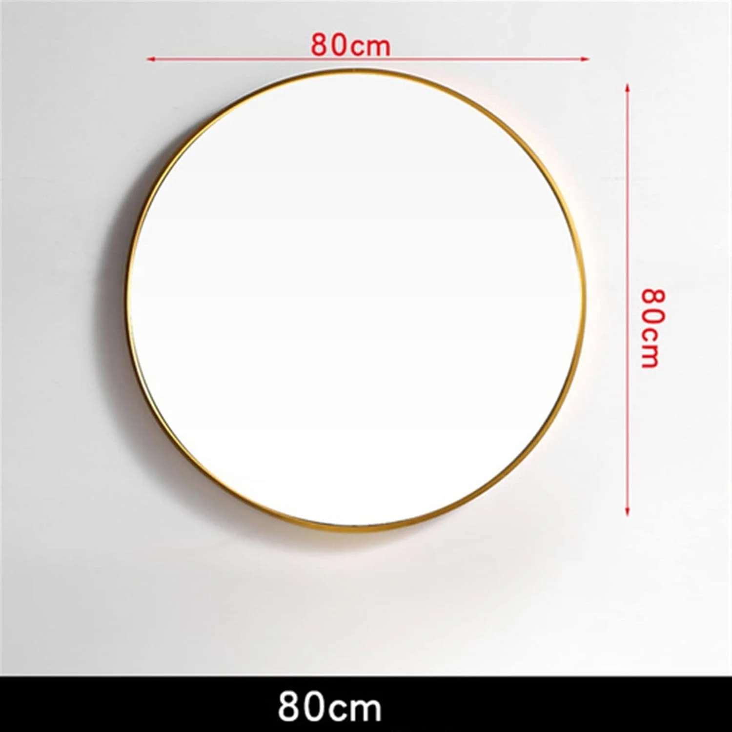 آینه دیواری HHMMEDE، آینه بزرگ حمام، مناسب آرایش، دوش و اصلاح صورت، آینه گرد دیواری با قاب طلایی آینه دیواری HHMMEDE، آینه بزرگ حمام، مناسب آرایش، دوش و اصلاح صورت، آینه گرد دیواری با قاب طلایی