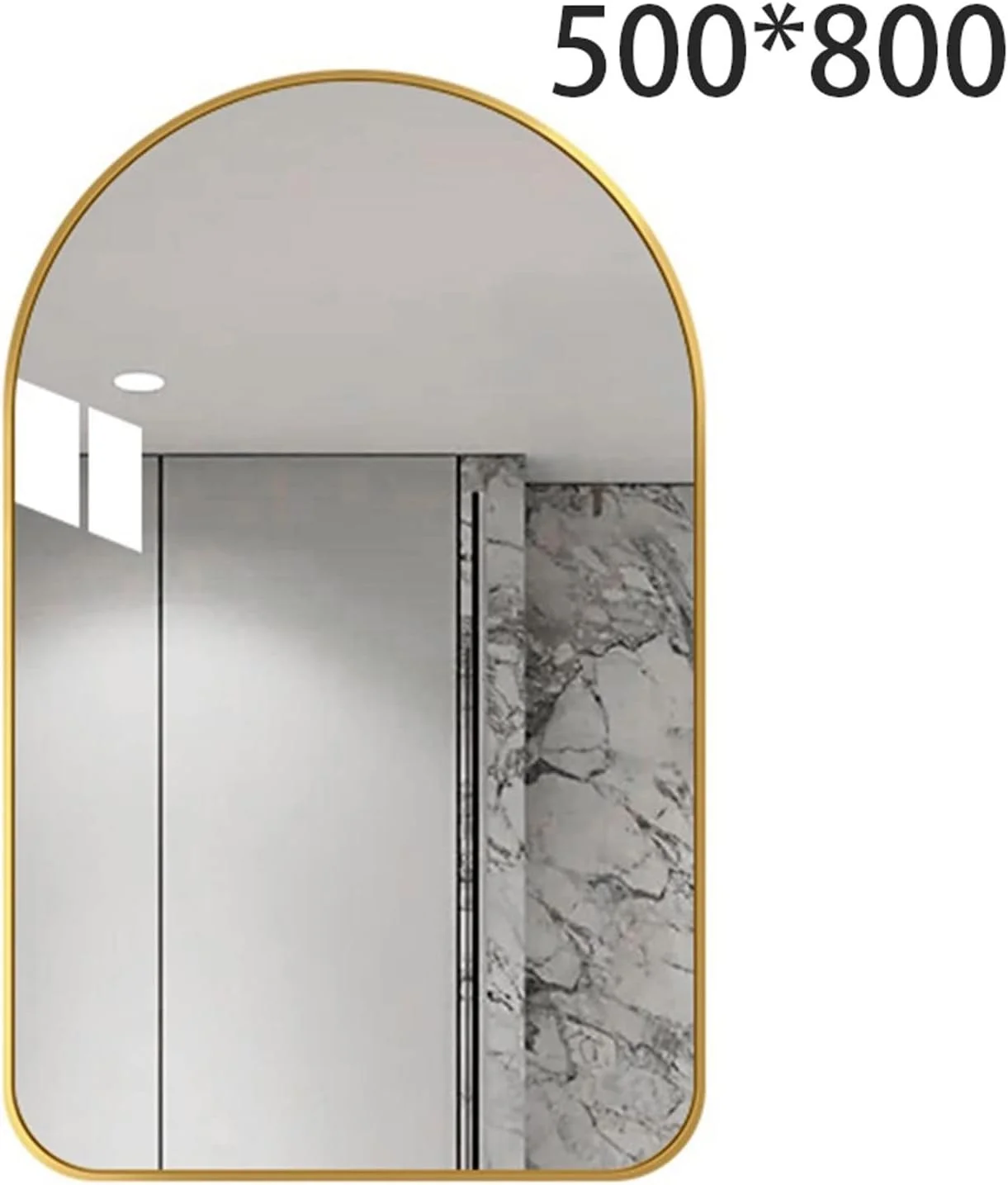 آینه دیواری HHMMEDE شیشه ایمنی آینه حمام آینه حمام فلزی نامنظم دیواری