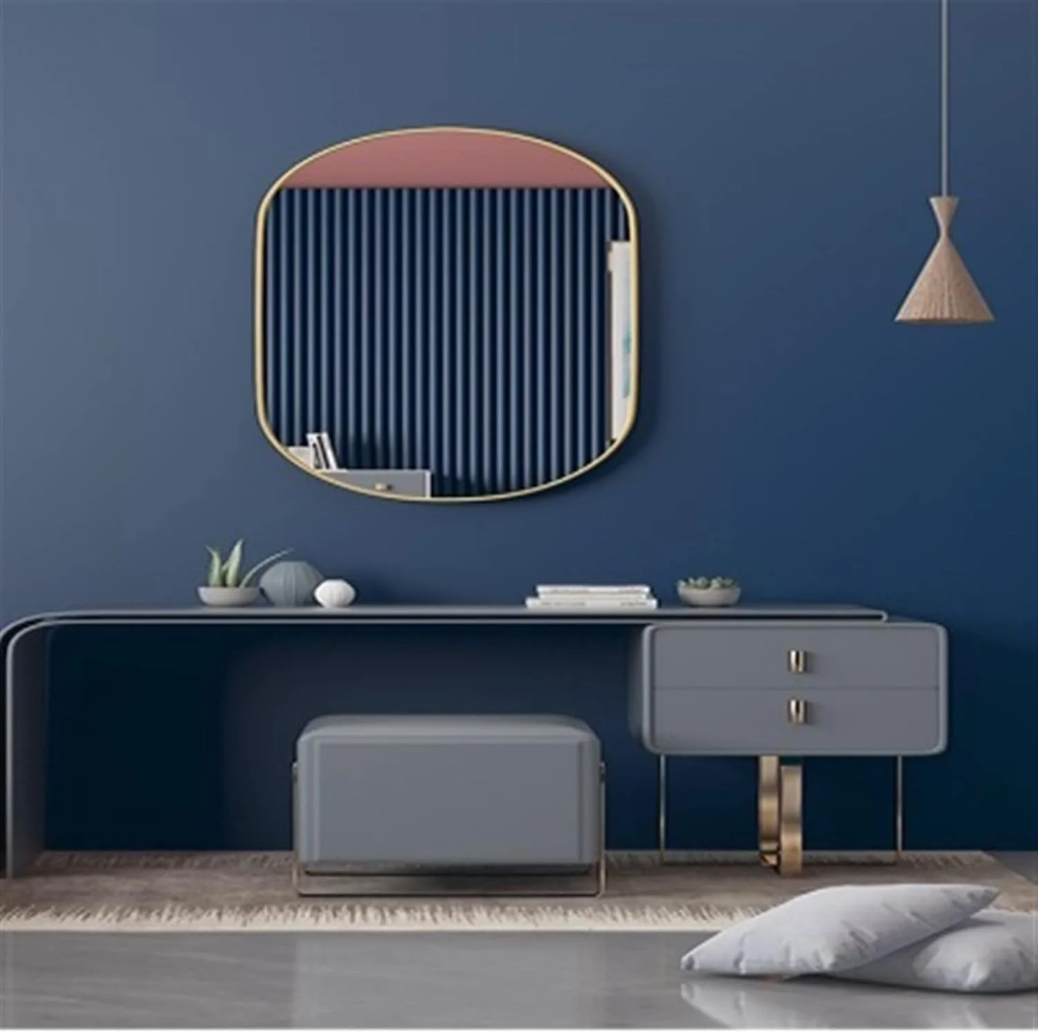 آینه دیواری HHMMEDE آینه حمام آینه بیضی بزرگنمایی آینه آرایش آینه بهبود خانه