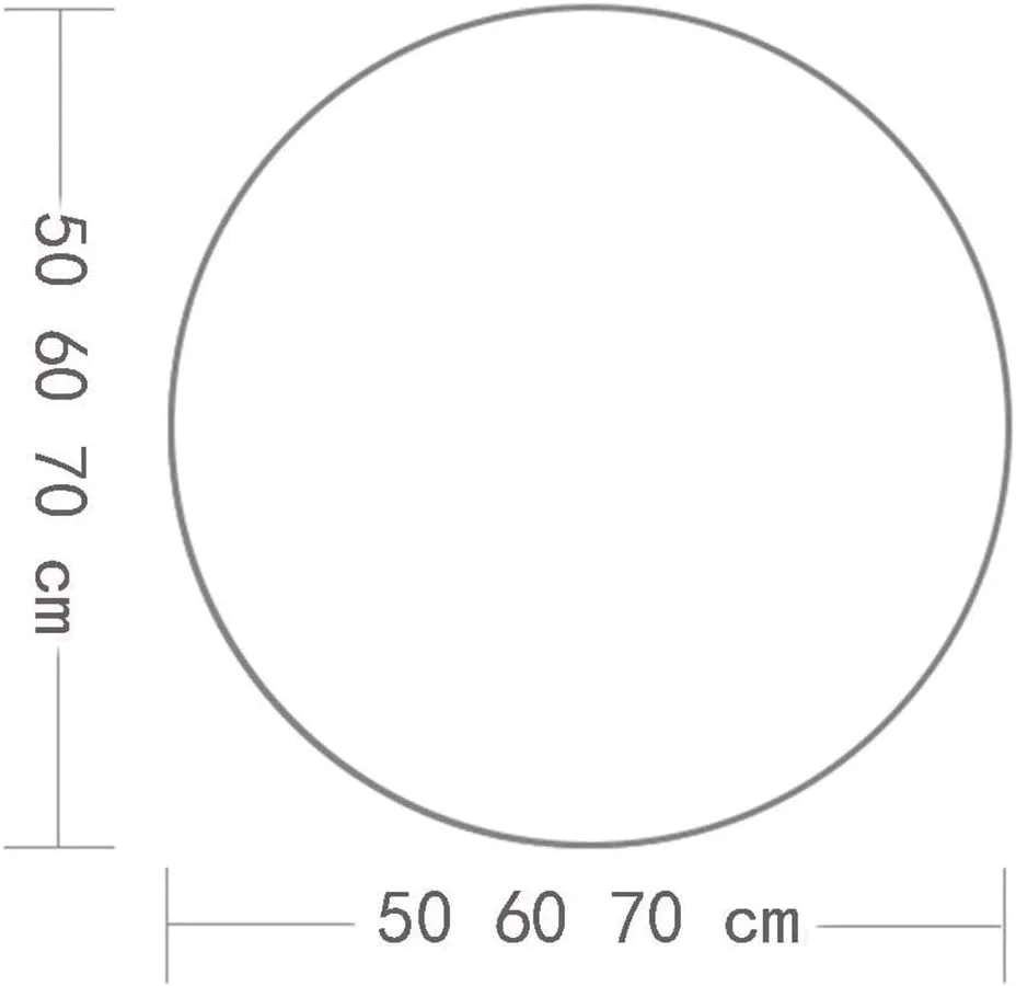 آینه حمام LED هوشمند HFKRNS، آینه آرایشی گرد بدون قاب دیواری با نور، کلید لمسی، تصویر واضح / A2 / 50cm