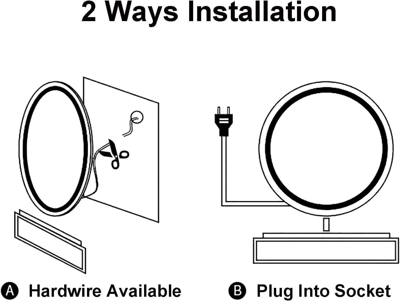 آینه حمام LED مدل HFKRNS با نورپردازی، آینه های لمسی دیواری با قابلیت تنظیم نور برای آرایش و زیبایی، دارای استاندارد IP44 آینه حمام LED مدل HFKRNS با نورپردازی، آینه های لمسی دیواری با قابلیت تنظیم نور برای آرایش و زیبایی، دارای استاندارد IP44