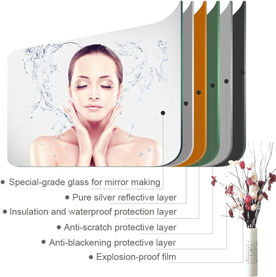 آینه حمام نورپردازی شده HFKRNS با کلید لمسی 500x500/600x600 میلی متر، آینه روشویی LED چند منظوره دیواری با چراغ، صرفه جویی در انرژی (نور سفید 80 سانتی متر (31 اینچ)) آینه حمام نورپردازی شده HFKRNS با کلید لمسی 500x500/600x600 میلی متر، آینه روشویی LED چند منظوره دیواری با چراغ، صرفه جویی در انرژی (نور سفید 80 سانتی متر (31 اینچ))