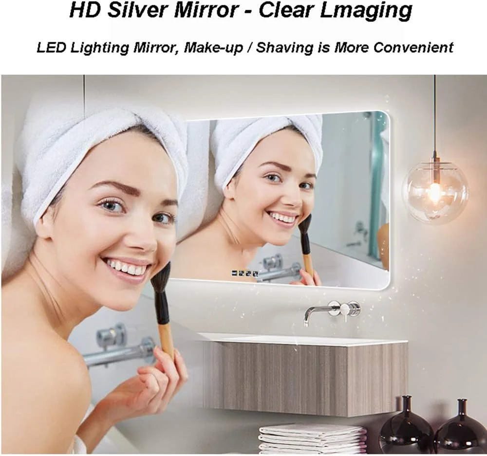 آینه حمام HFKRNS، آینه بزرگ، آینه حمام LED با نور پس زمینه 50x70 سانتی متر، آینه روشویی دیواری، ضد مه، اتاق نشیمن، روشویی، آینه مستطیلی اتاق خواب (لمسی + ضد مه + نور دوگانه) آینه حمام HFKRNS، آینه بزرگ، آینه حمام LED با نور پس زمینه 50x70 سانتی متر، آینه روشویی دیواری، ضد مه، اتاق نشیمن، روشویی، آینه مستطیلی اتاق خواب (لمسی + ضد مه + نور دوگانه)