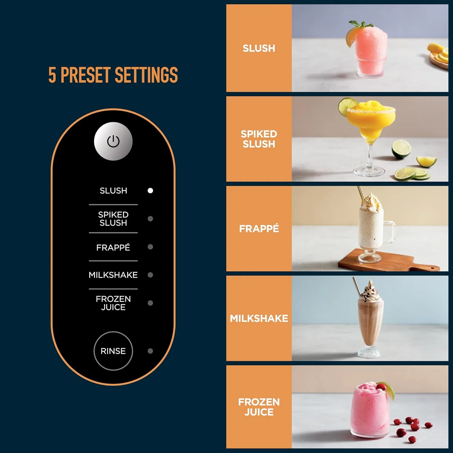 دستگاه تهیه نوشیدنی های یخ زده حرفه ای نینجا SLUSHi با فناوری سرمایش سریع، 5 برنامه از پیش تعیین شده، مارگاریتاهای یخ زده، فراپه و موارد دیگر، مشکی، FS301ME، 2 سال گارانتی، نسخه خاورمیانه دستگاه تهیه نوشیدنی های یخ زده حرفه ای نینجا SLUSHi با فناوری سرمایش سریع، 5 برنامه از پیش تعیین شده، مارگاریتاهای یخ زده، فراپه و موارد دیگر، مشکی، FS301ME، 2 سال گارانتی، نسخه خاورمیانه