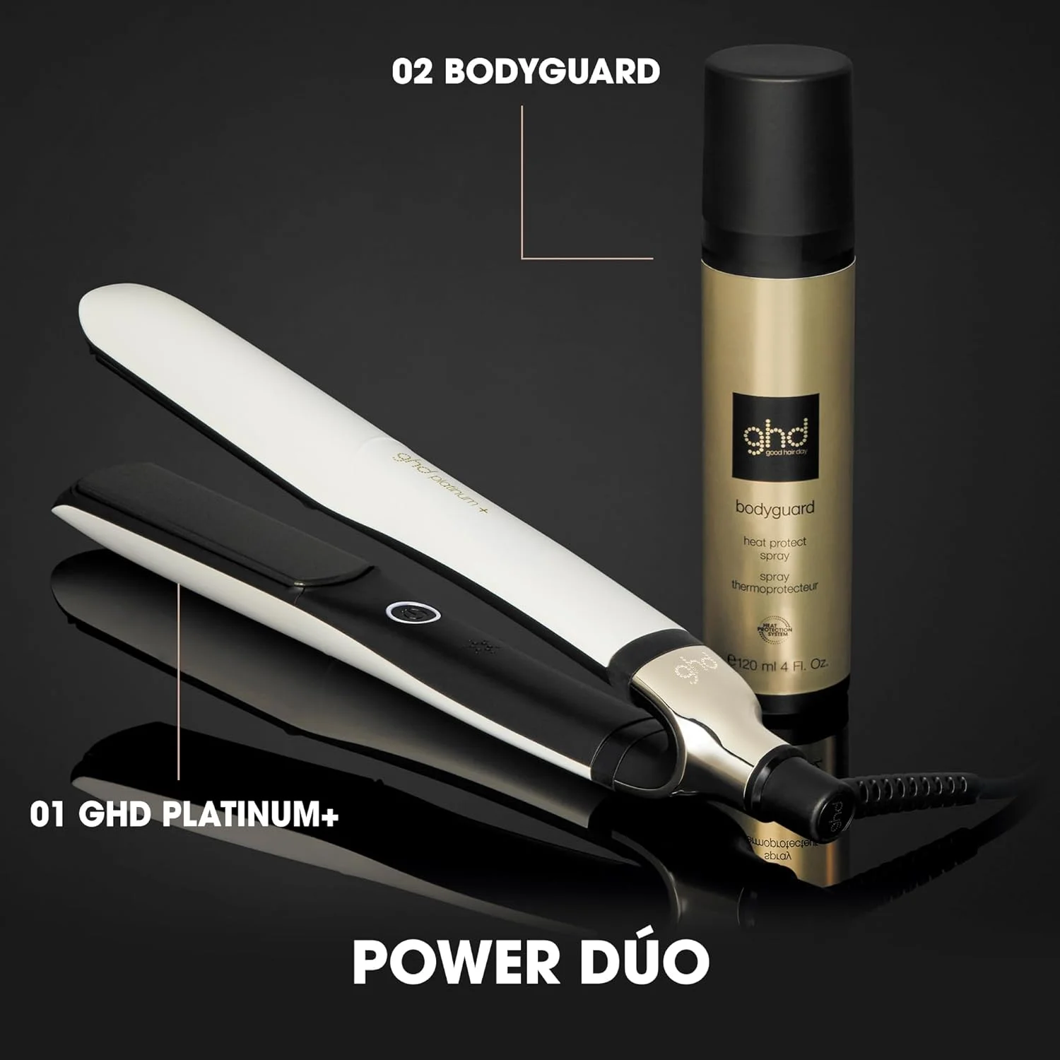 صاف کننده مو GHD Platinum+ (سفید) تک سایز صاف کننده مو GHD Platinum+ (سفید) تک سایز