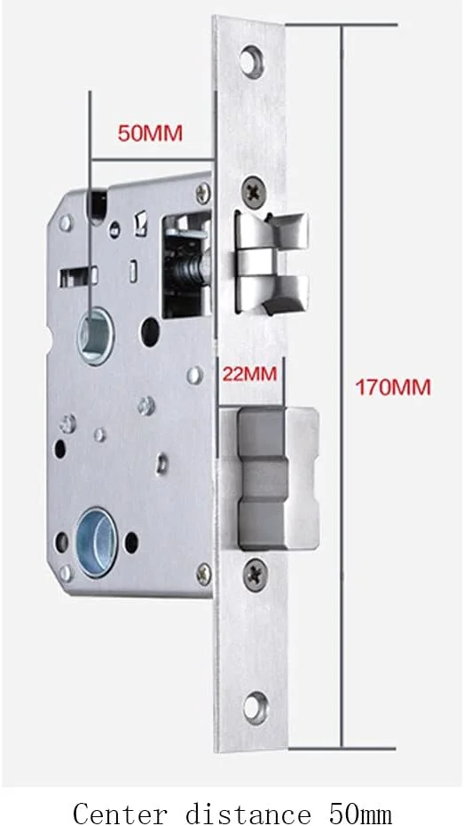 قفل درب هوشمند الکترونیکی NC با رمز عبور، قفل هوشمند اثر انگشت بیومتریک، کارت IC، قفل دیجیتال بدون کلید برای درب منزل و هتل (قرمز)
