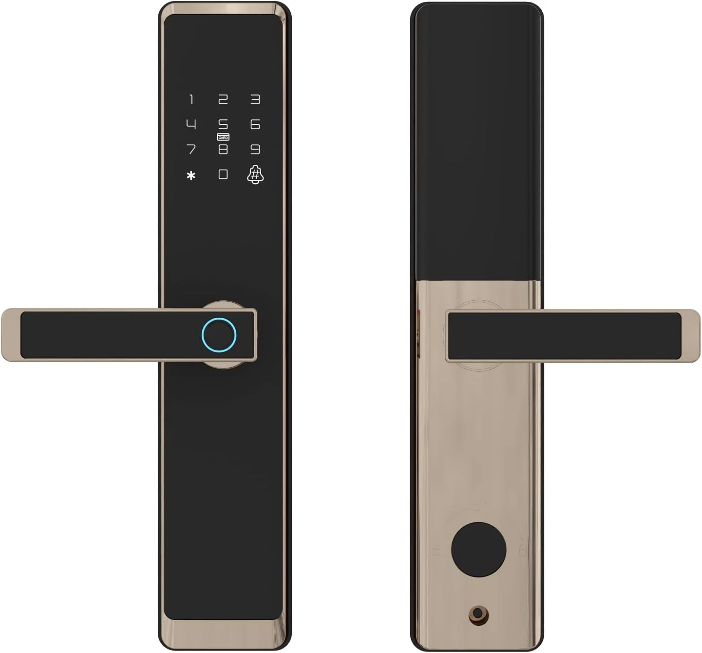 قفل هوشمند درب نومرگان با WiFi داخلی، قفل دیجیتال اثر انگشتی بدون کلید، قفل های بی سیم با کنترل از راه دور برنامه برای استفاده در آپارتمان، هتل، خانه (L-37cm)