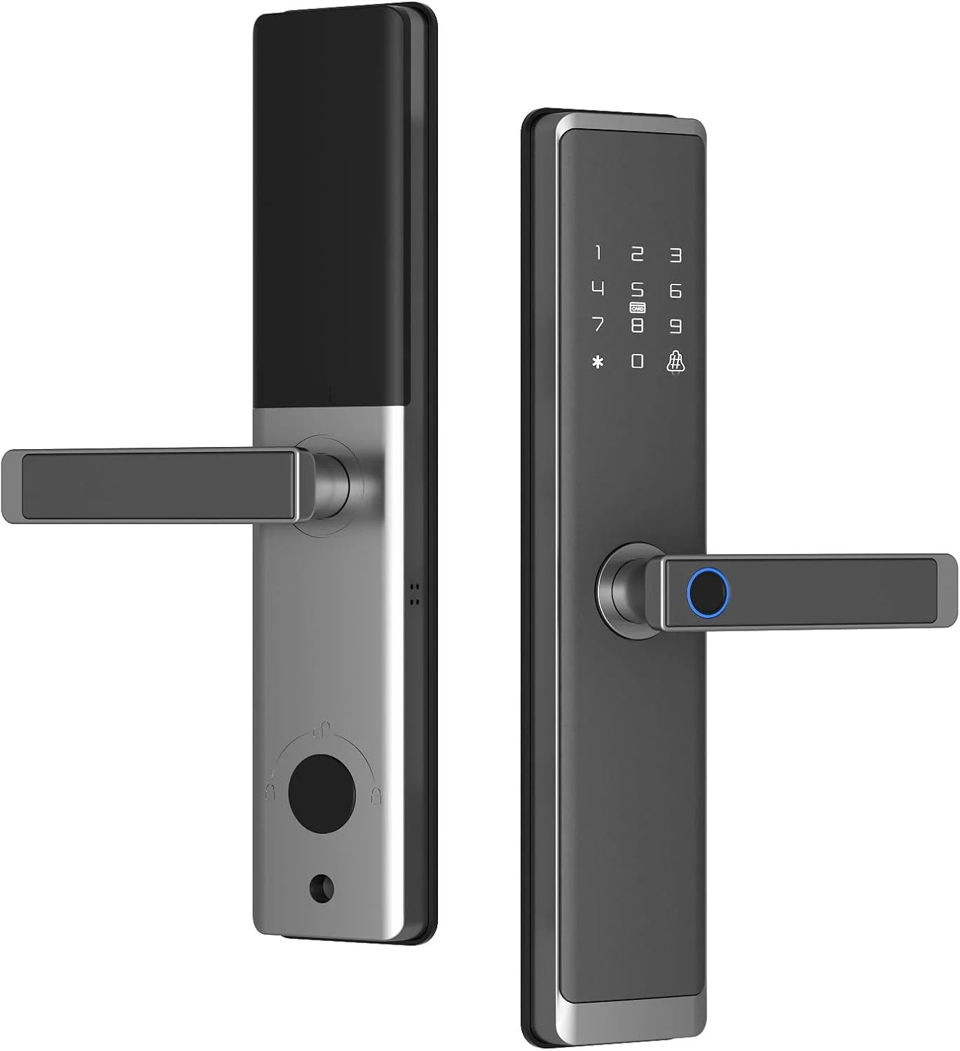 قفل هوشمند درب نورثرند با ارتفاع 37 سانتی متر، نسخه وای فای TT Lock بدون نیاز به دروازه، قفل بدون کلید اثر انگشت صفحه کلید دیجیتال الکترونیکی با کنترل از راه دور برنامه و قفل خودکار
