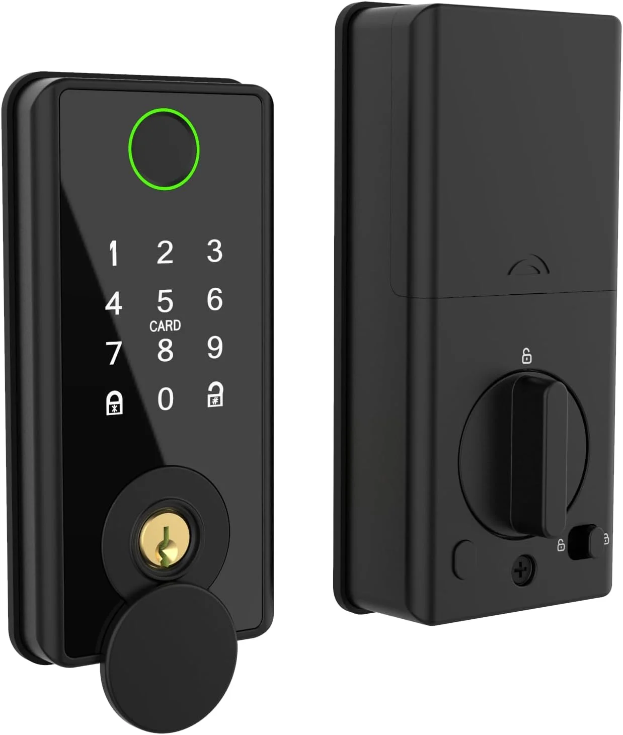 قفل درب بدون کلید PSOS با صفحه کلید - قفل درب هوشمند اثر انگشتی - قفل Deadbolt هوشمند برای درب ورودی - قفل الکترونیکی دیجیتال بیومتریک - قفل خودکار - نصب آسان