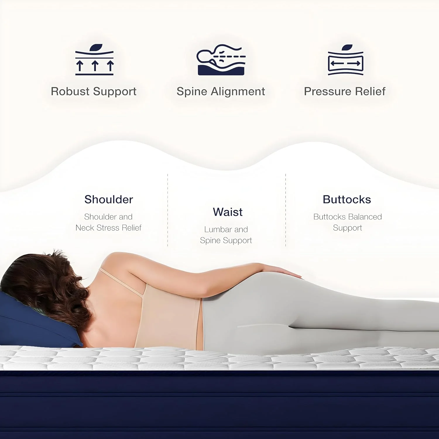 تشک طبی سایز کوئین Trivex، ضخامت 25 سانتی متر، پشتیبانی قوی، ترویج هم ترازی سالم ستون فقرات، تضمین خواب عمیق و با طراوت، کاهش استرس شانه و گردن (160 x 200 x 25)