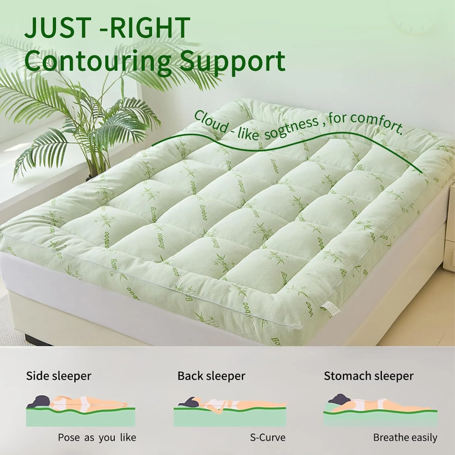 تشک سوپر نرم هوم هتل با الیاف 100% پلی استر، روکش تشک نرم و لطیف، لوکس، نرم، راحت، تنفس پذیر، تشک تخت خواب مموری فوم متراکم و دارای تهویه، عرض 180 سانتی متر