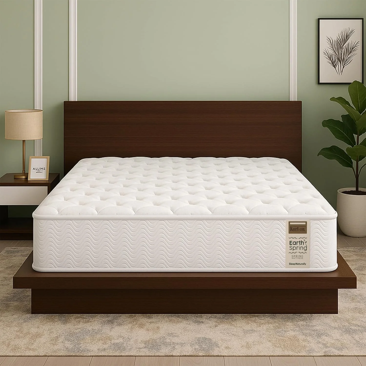 تشک فنری Kurlon Earth | فنر پاکتی 3 منطقه ای | پشتیبانی متوسط سفت | لاتکس طبیعی | ایده آل برای هم ترازی ستون فقرات | سایز کینگ | 200Lx180Wx25H سانتی متر تشک فنری Kurlon Earth | فنر پاکتی 3 منطقه ای | پشتیبانی متوسط سفت | لاتکس طبیعی | ایده آل برای هم ترازی ستون فقرات | سایز کینگ | 200Lx180Wx25H سانتی متر