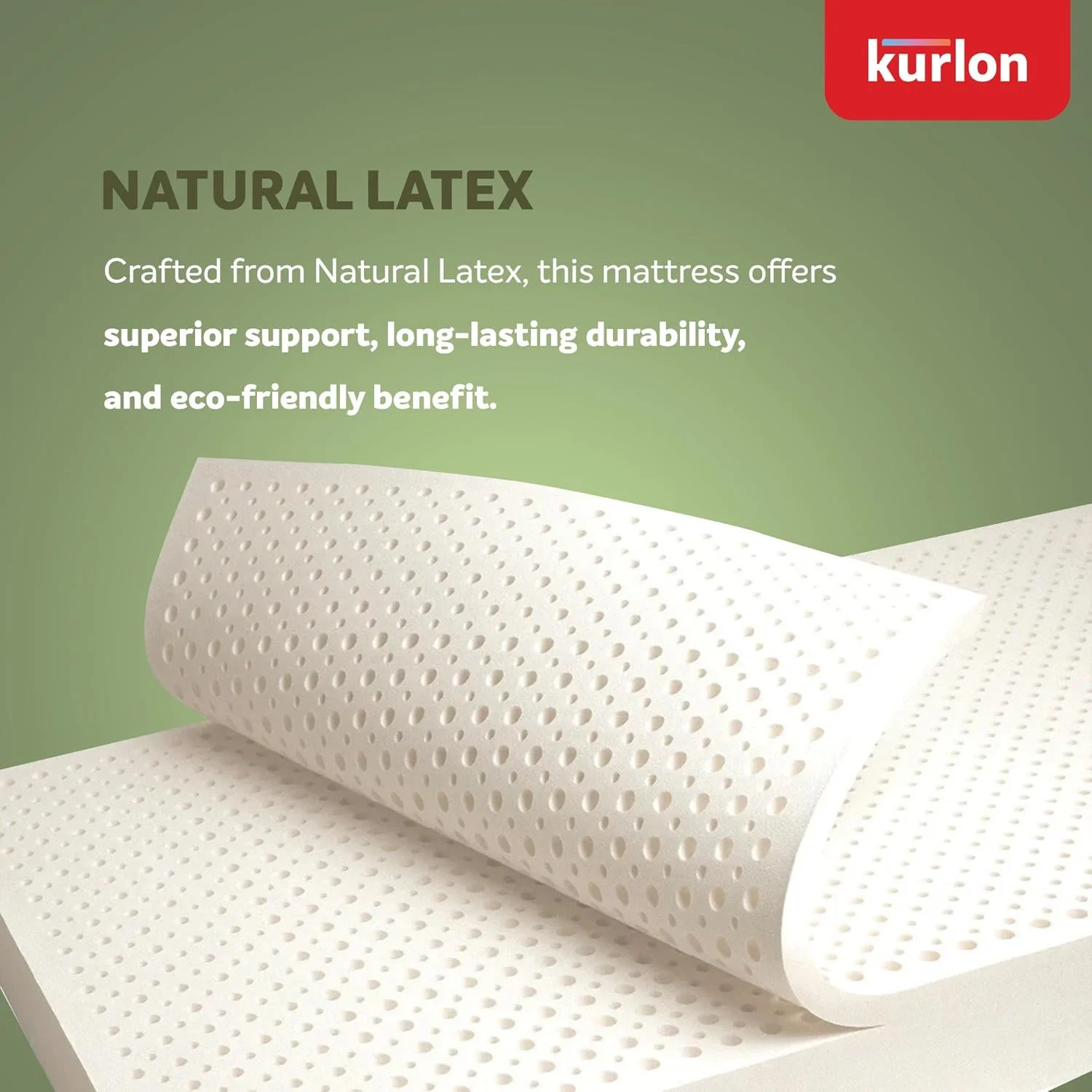 تشک کرلن اکولاکس | لاتکس طبیعی 3 منطقه ای | پشتیبانی متوسط تا سفت | الیاف نارگیل لاستیکی شده | پشتیبانی محکم برای کمر | سایز کوئین | 200Lx150Wx25H سانتی متر