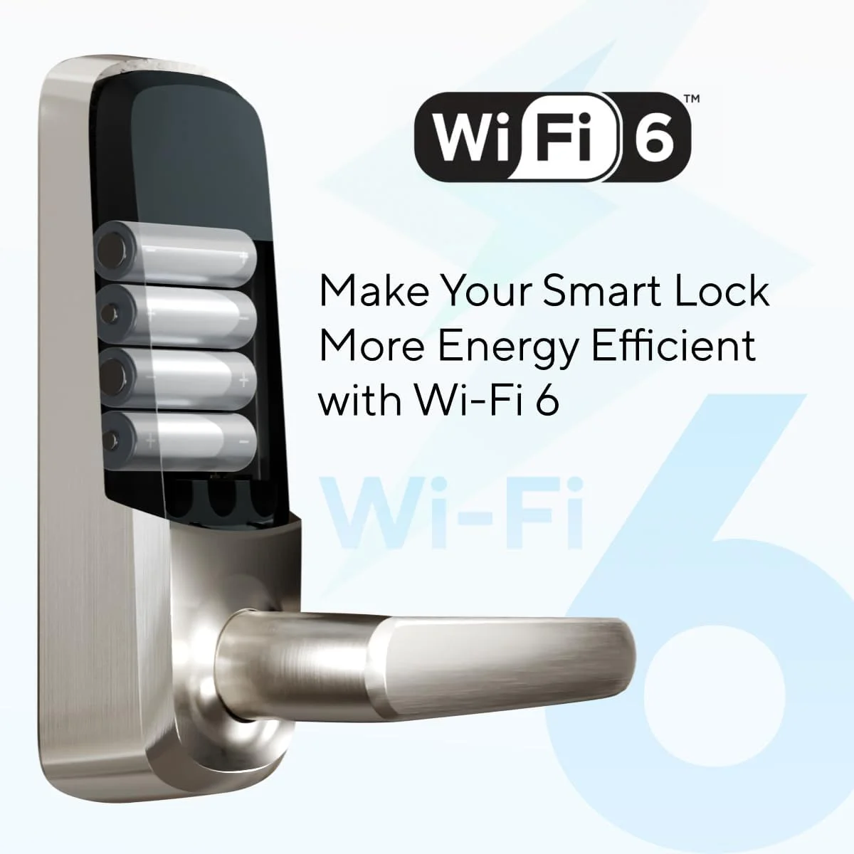 قفل هوشمند ULTRALOQ Latch 5 - قفل درب اثر انگشتی هوشمند WiFi داخلی - قفل درب ورودی بدون کلید بیومتریک با برنامه - قفل دستگیره درب صفحه کلید دیجیتال - قفل های هوشمند برای درب ورودی - کنترل از راه دور برنامه