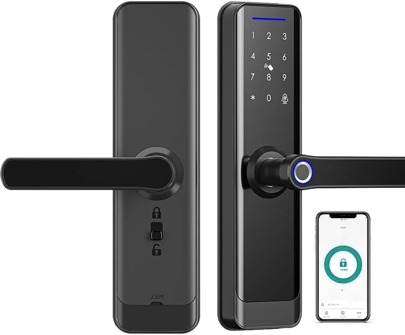قفل درب الکترونیکی هوشمند بیومتریک UanTii Tuya Wifi قفل هوشمند دیجیتال باز کردن قفل از راه دور با برنامه قفل اثر انگشت بدون کلید