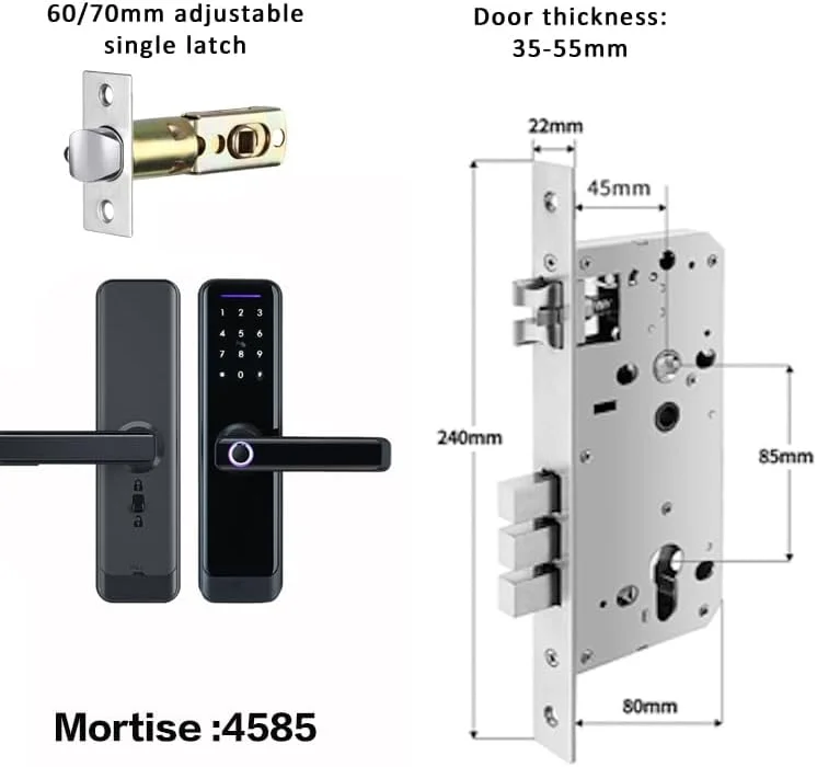 قفل درب الکترونیکی هوشمند بیومتریک UanTii Tuya Wifi قفل هوشمند دیجیتال باز کردن قفل از راه دور با برنامه قفل اثر انگشت بدون کلید