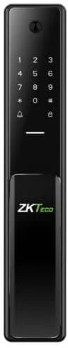 قفل دیجیتال هوشمند وای فای ZKTeco TL800 | تمام اتوماتیک با صفحه نمایش LCD و زنگ درب داخلی | دسترسی از طریق اثر انگشت، رمز عبور، کارت IC و برنامه | باز کردن و نظارت از راه دور