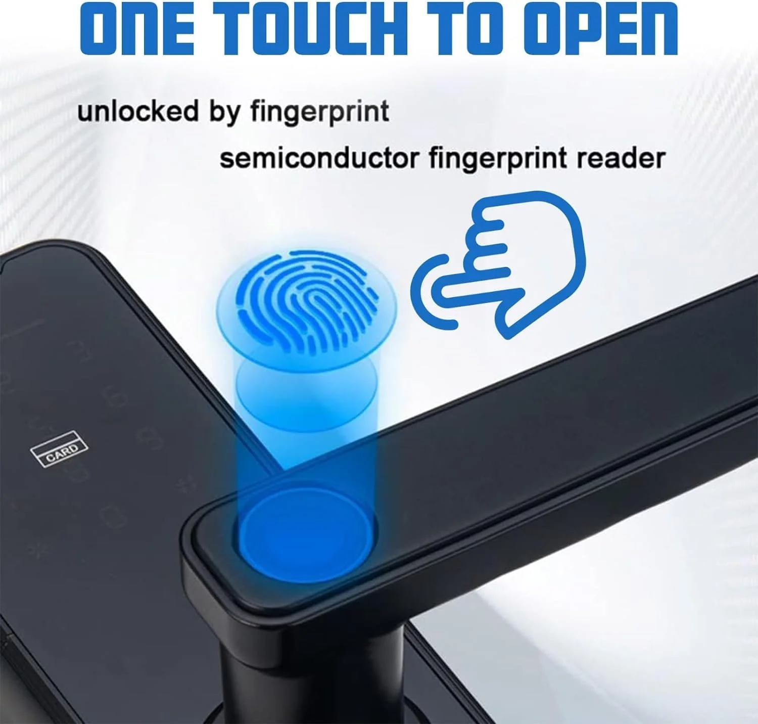 قفل درب اثر انگشتی الکترونیکی TECHVIDA، قفل درب هوشمند با صفحه کلید برای خانه، ورود بدون کلید اثر انگشتی، صفحه لمسی حلقه دیجیتال بیومتریک، کارت NFC، باز کردن قفل دستگیره دیجیتال هوشمند برای Tuya