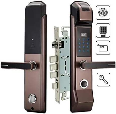 قفل درب اثر انگشتی الکترونیکی امنیتی، صفحه کلید دیجیتال بدون کلید، ترکیبی کارت M1، ورودی هوشمند برای خانه و دفتر