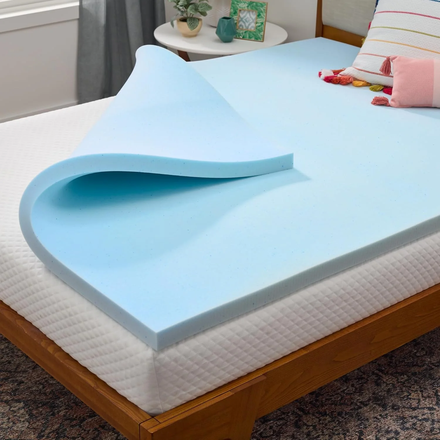 رویه تشک مموری فوم ژل دار 2 اینچی Linenspa - پد تشک خنک کننده - دارای تهویه و قابلیت تنفس - دارای گواهینامه CertiPUR - سایز کامل رویه تشک مموری فوم ژل دار 2 اینچی Linenspa - پد تشک خنک کننده - دارای تهویه و قابلیت تنفس - دارای گواهینامه CertiPUR - سایز کامل
