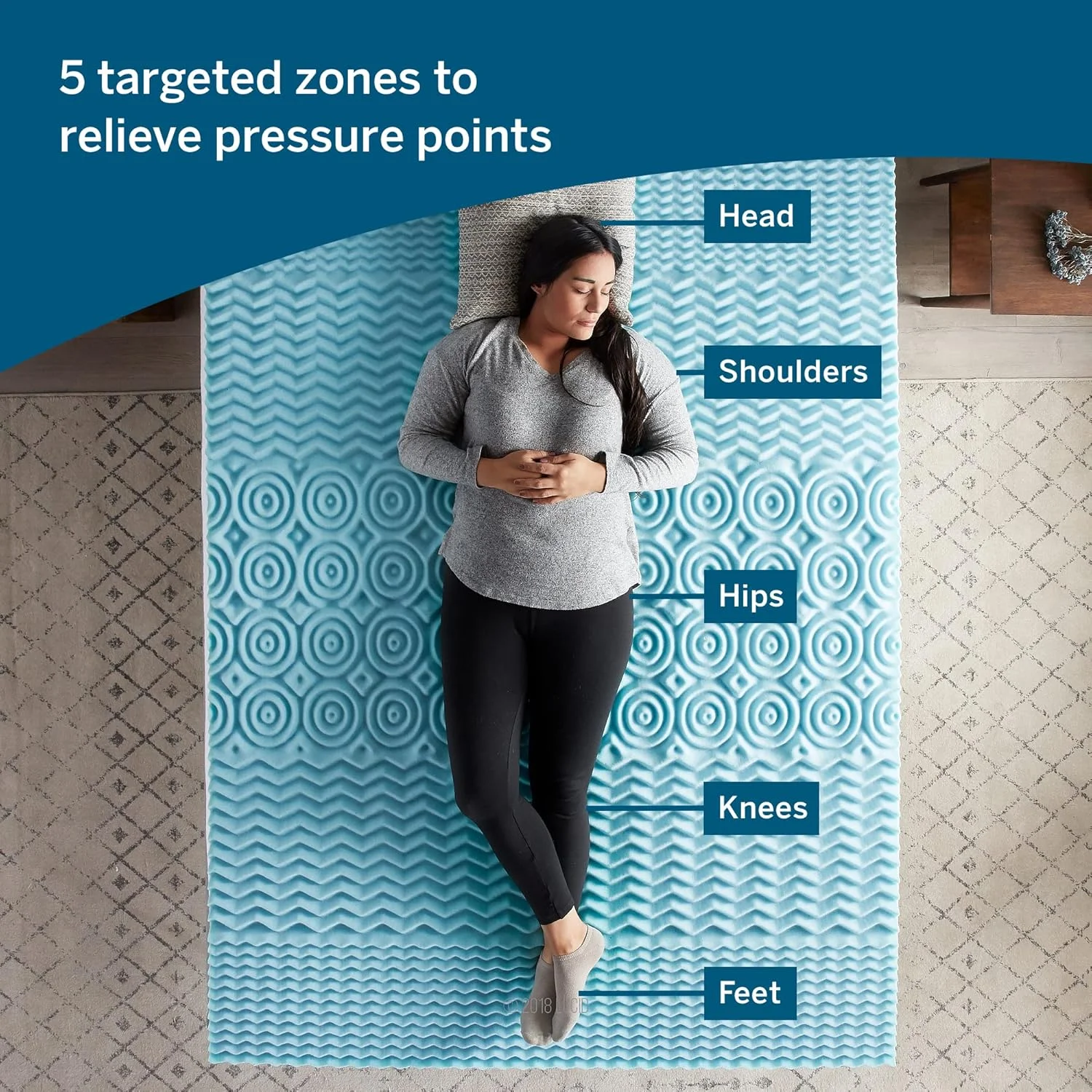 رویه تشک لوسید سایز Full XL با ضخامت 2 اینچ - رویه تشک مموری فوم سایز Full XL - دارای 5 ناحیه با ژل تزریق شده - فوم دارای گواهینامه CertiPur رویه تشک لوسید سایز Full XL با ضخامت 2 اینچ - رویه تشک مموری فوم سایز Full XL - دارای 5 ناحیه با ژل تزریق شده - فوم دارای گواهینامه CertiPur