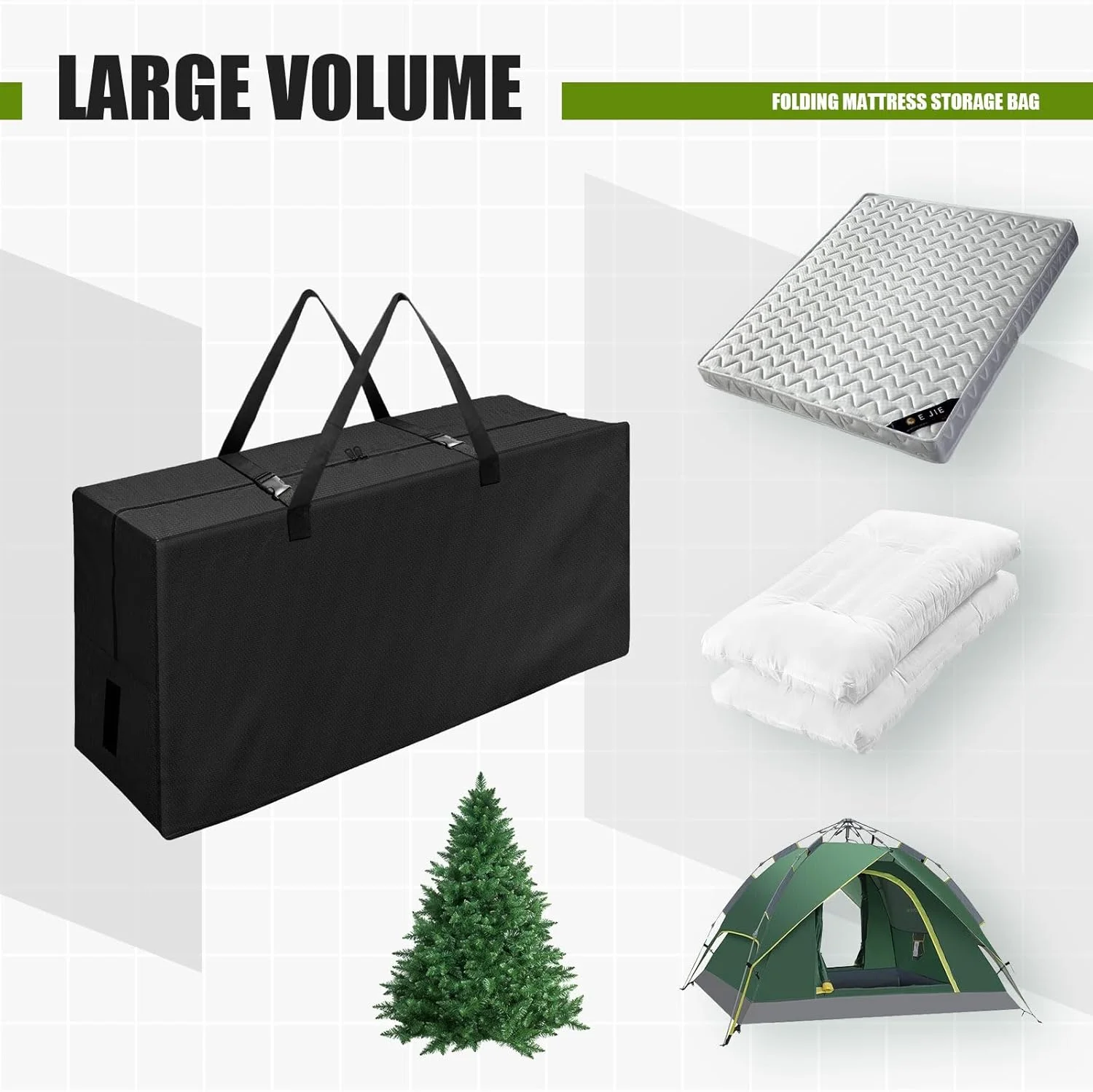 کیسه تشک تاشو لایت سافتی، کیف ضد آب برای تشک، ابعاد 152x68x33 سانتی متر، مناسب برای تشک های کویین تا 4 عدد، کیف حمل تشک سنگین و بادوام برای تشک مهمان تاشو سه لایه، کیف نگهداری کوسن، مشکی کیسه تشک تاشو لایت سافتی، کیف ضد آب برای تشک، ابعاد 152x68x33 سانتی متر، مناسب برای تشک های کویین تا 4 عدد، کیف حمل تشک سنگین و بادوام برای تشک مهمان تاشو سه لایه، کیف نگهداری کوسن، مشکی