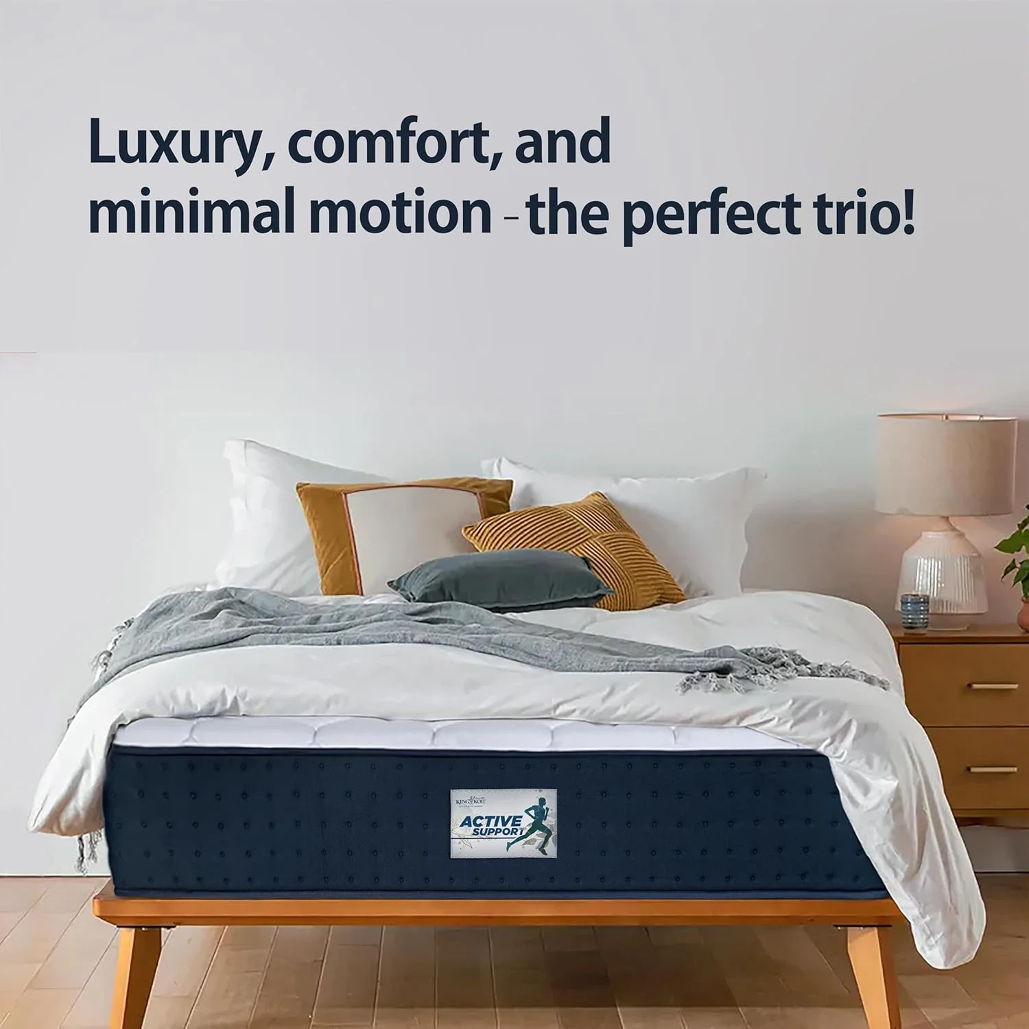 تشک فنر منفصل کینگ کویل اکتیو ساپورت پلاس سایز 200x200x32 سانتی متر، تشک سوپر کینگ مدیوم | بسته بندی جعبه ای تشک فنر منفصل کینگ کویل اکتیو ساپورت پلاس سایز 200x200x32 سانتی متر، تشک سوپر کینگ مدیوم | بسته بندی جعبه ای