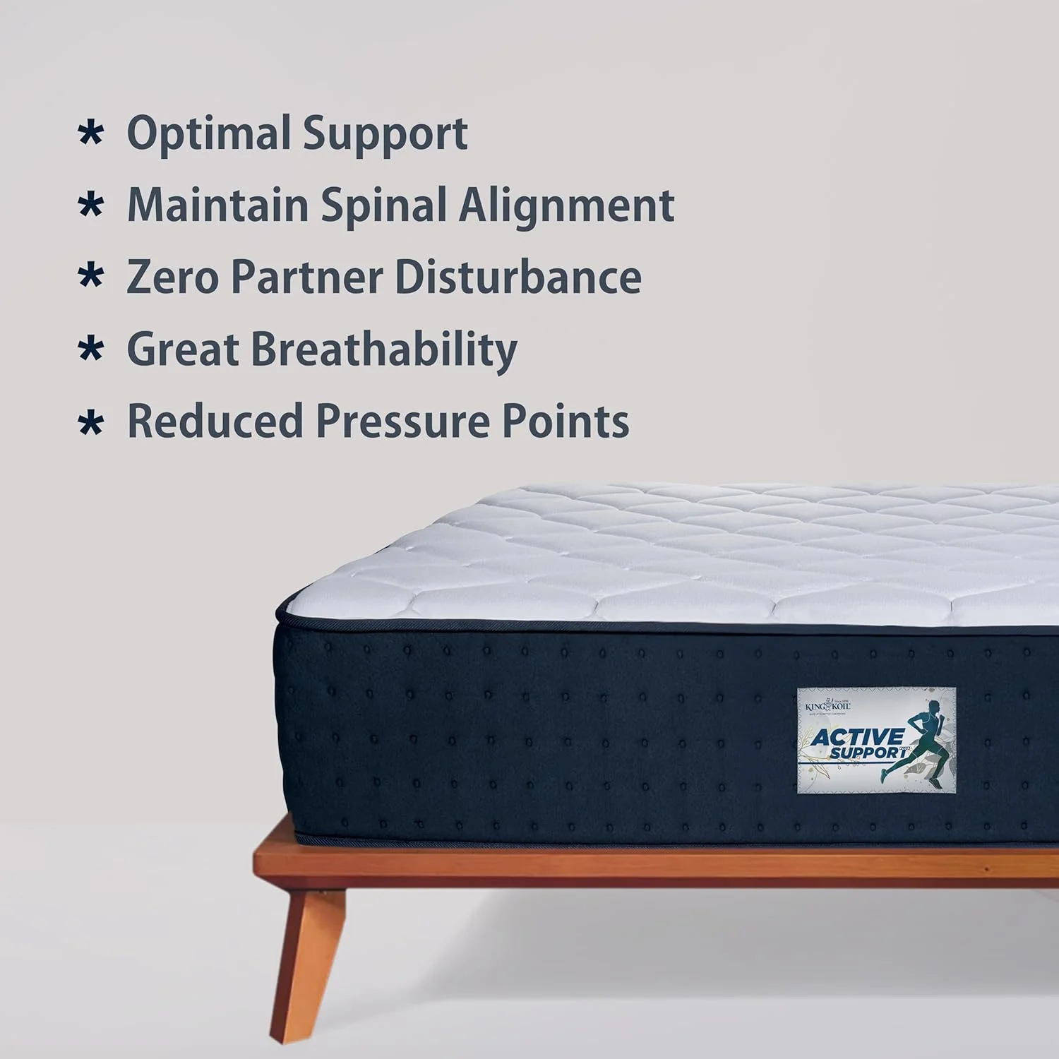 تشک فنر منفصل کینگ کویل اکتیو ساپورت پلاس سایز 200x200x32 سانتی متر، تشک سوپر کینگ مدیوم | بسته بندی جعبه ای تشک فنر منفصل کینگ کویل اکتیو ساپورت پلاس سایز 200x200x32 سانتی متر، تشک سوپر کینگ مدیوم | بسته بندی جعبه ای