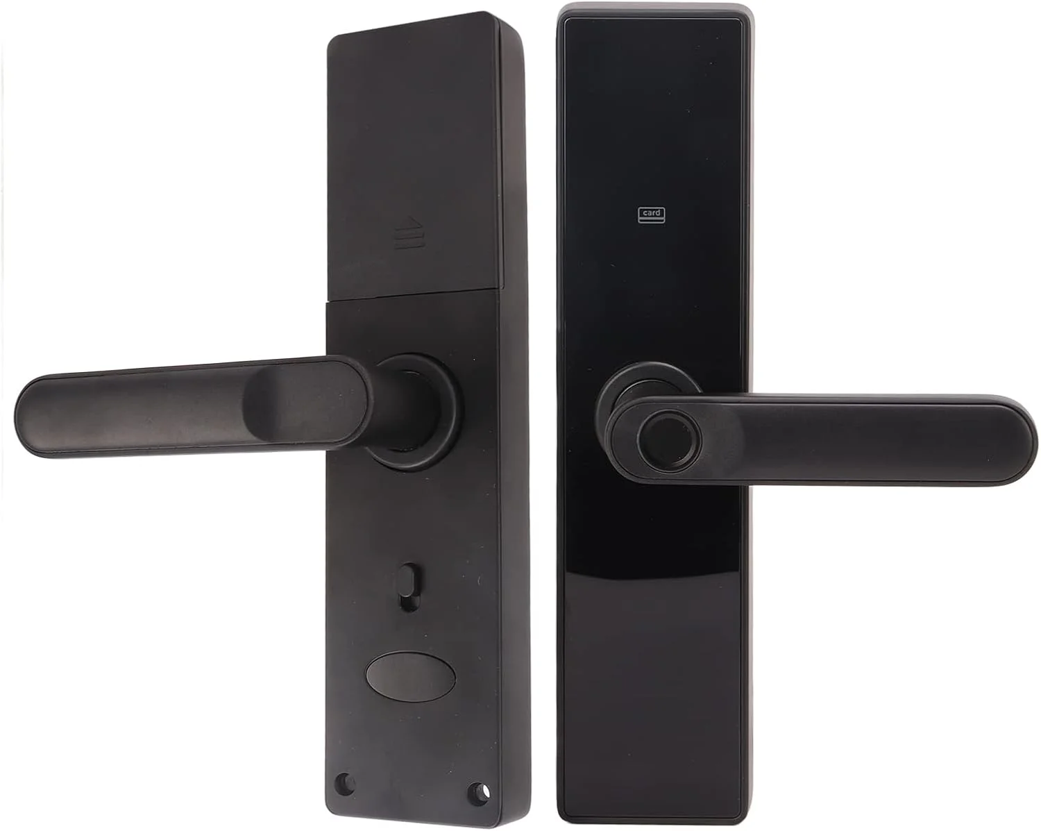 قفل درب هوشمند وای فای Leapiture، قفل دیجیتال دوگانه سنگین قابل شارژ با اثر انگشت، رمز عبور، کارت IC و کلید، به همراه دستگیره برای خانه (TT Lock - 8 زبان)