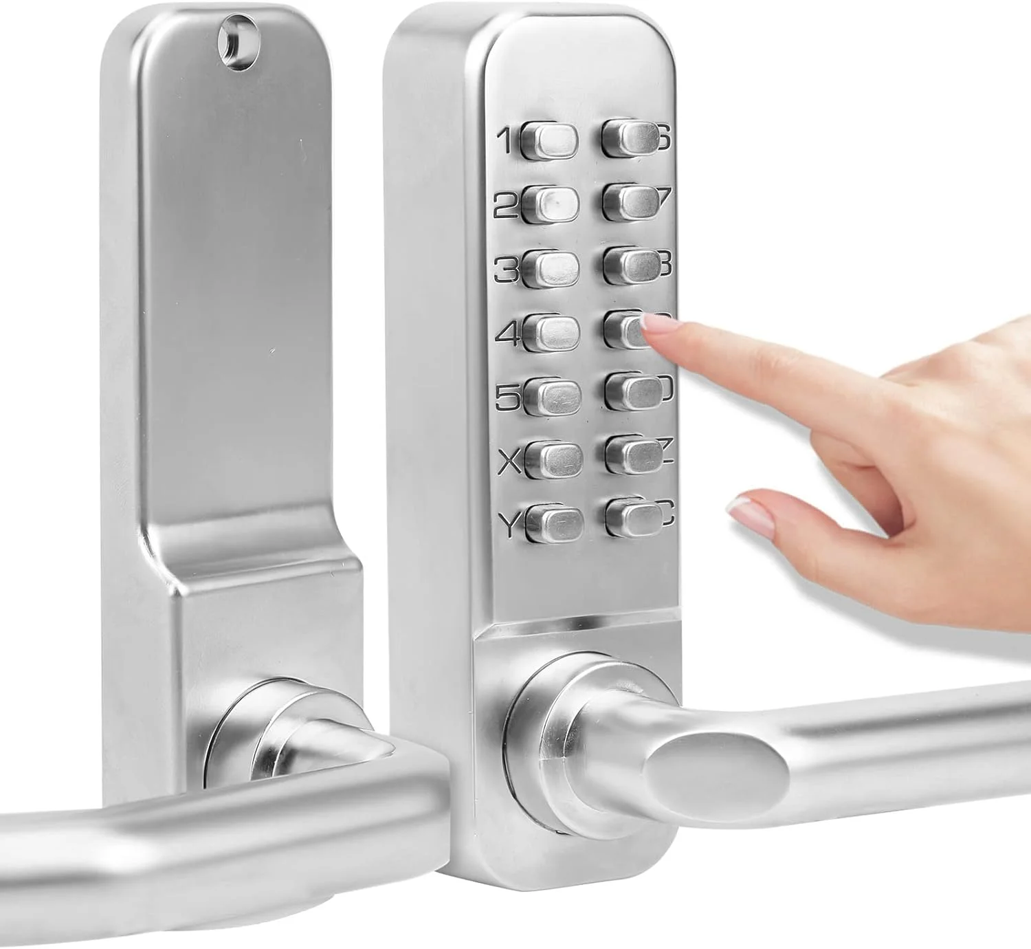 قفل درب ترکیبی مکانیکی دیجیتال Leapiture بدون کلید، قفل درب ضد سرقت هوشمند، سیستم های امنیتی درب منزل برای درب منزل اداری