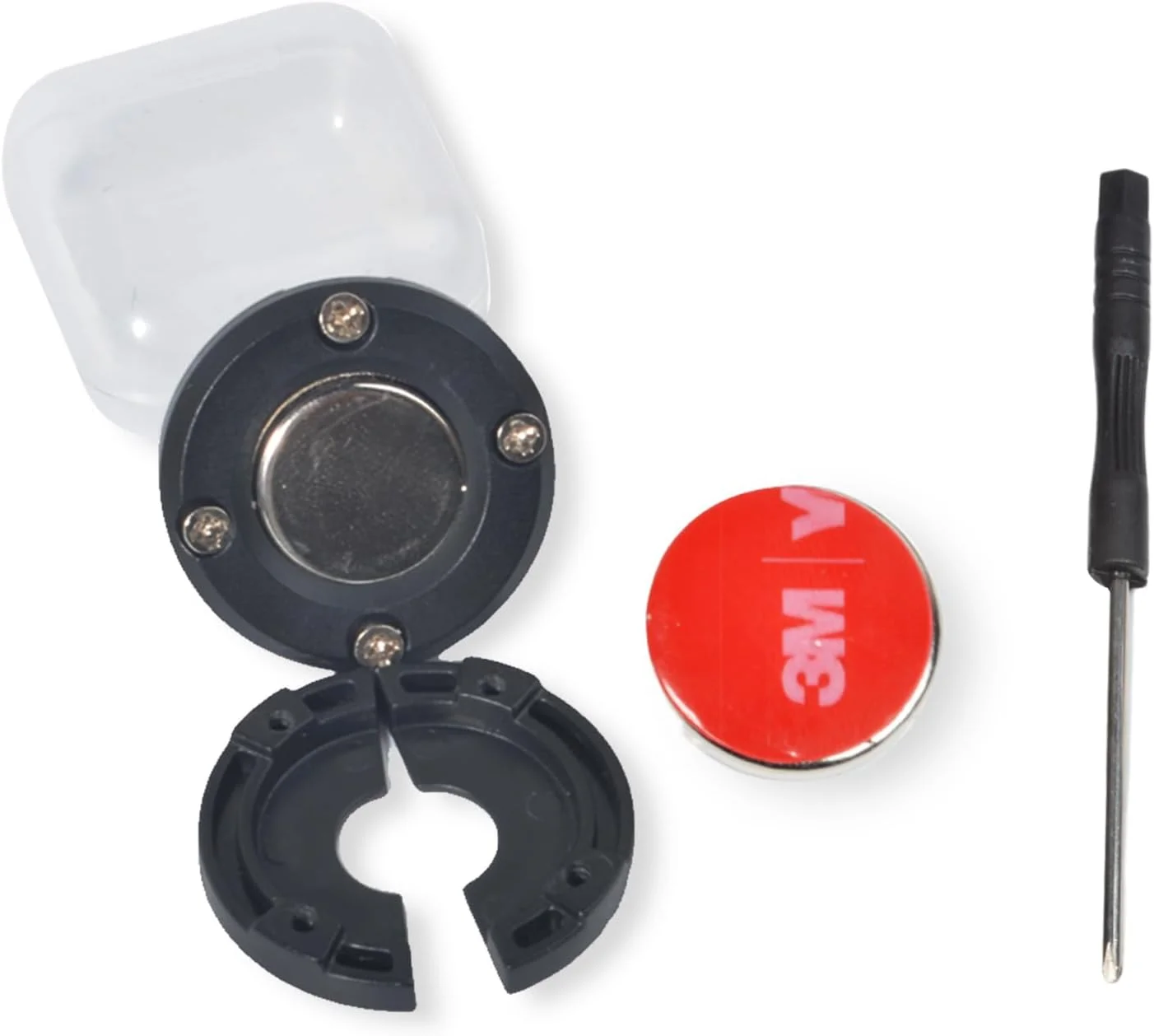 کیت مغناطیسی میکروفون CB یونیورسال HYSHIKRA، پایه نگهدارنده مغناطیسی میکروفون بلندگوی رادیویی موبایل با دکمه گرد برای موتورولا HLN9073B CDM1250 CDM750 کنوود TK768G TK868G TM471A (مشکی)
