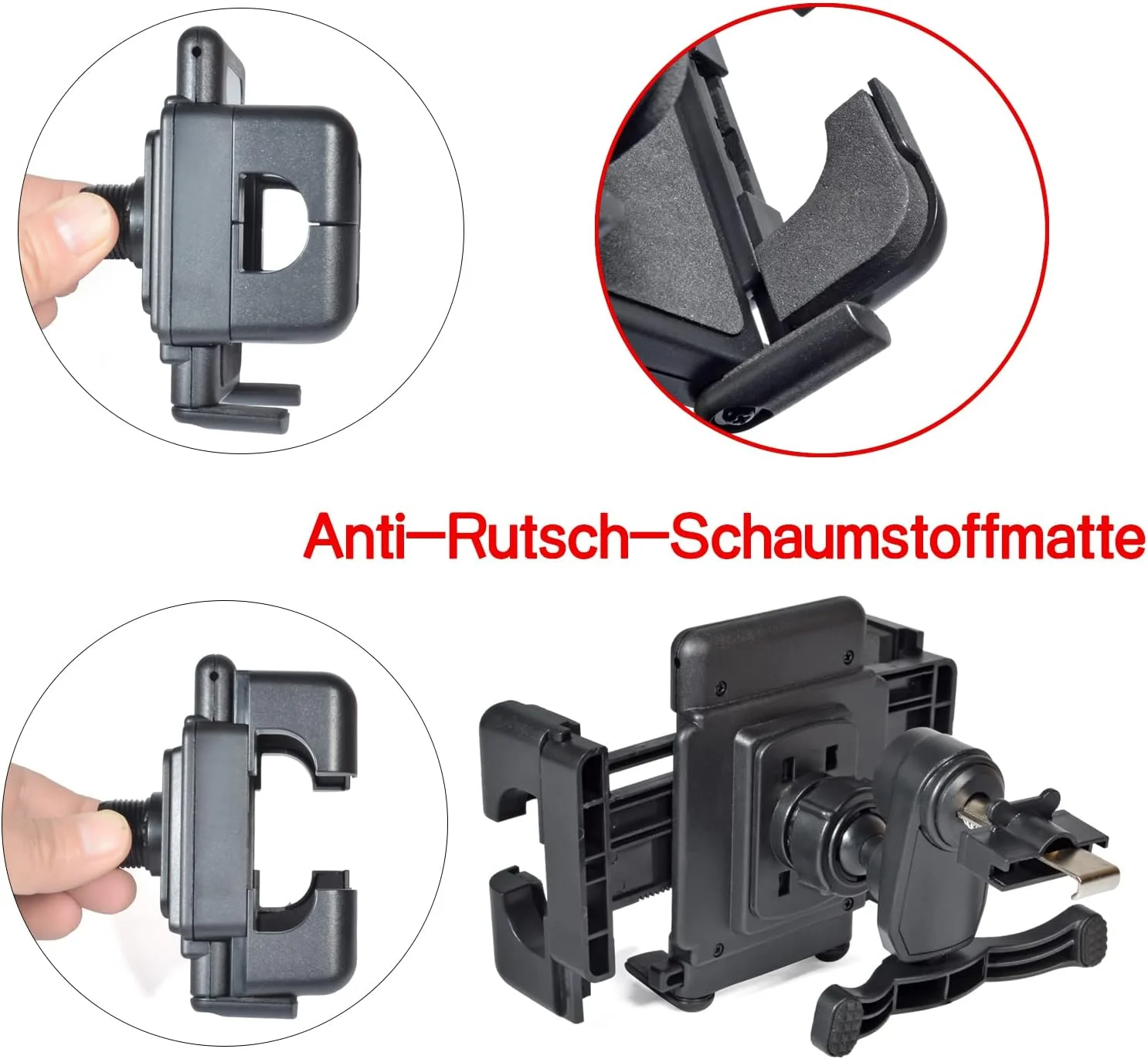 پایه نگهدارنده دریچه هوا خودرو HYS سازگار با بیسیم های دستی BAOFENG MOTOROLA YAESU ICOM WOUXUN، 1 عدد