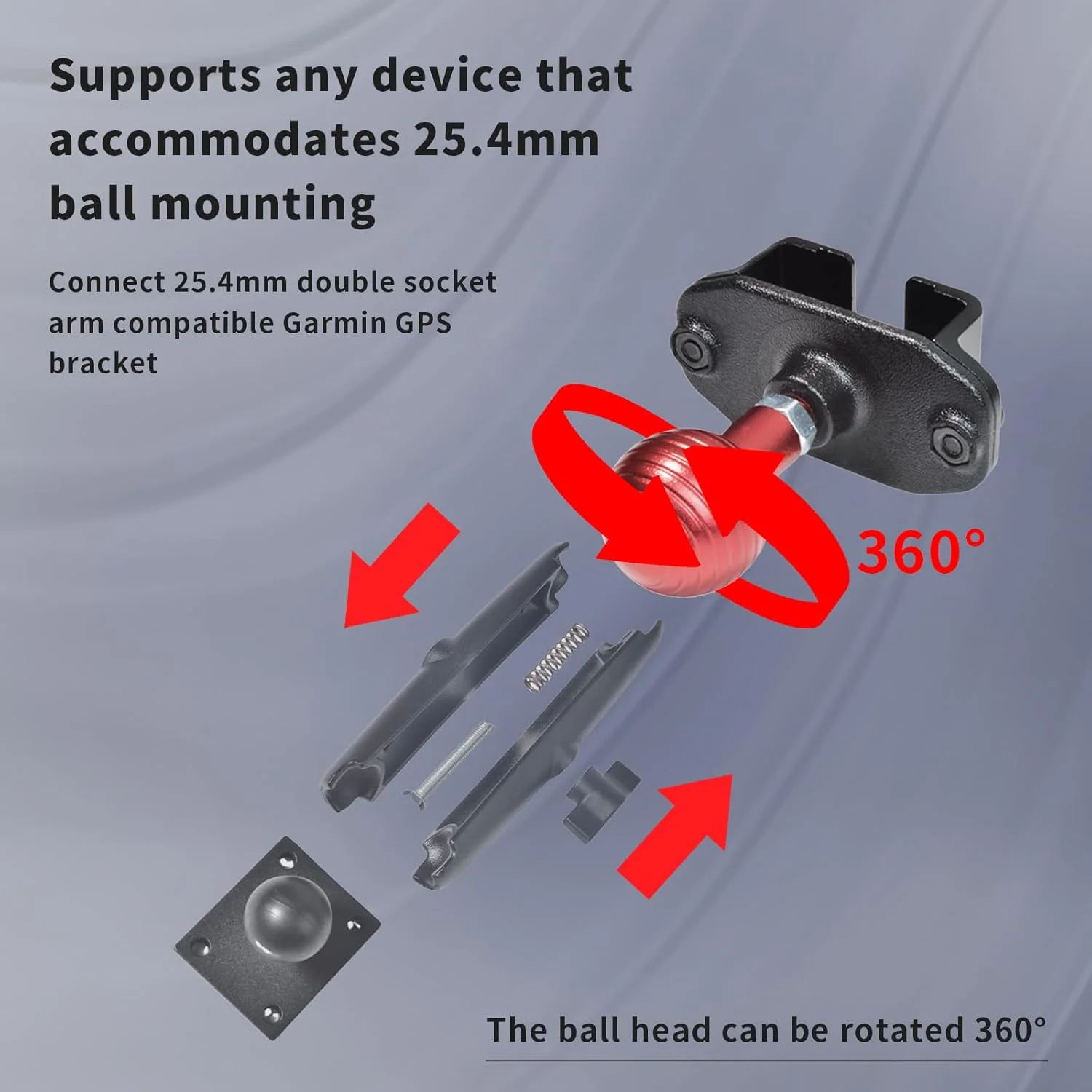 نگهدارنده رادیو/میکروفون HYS، لوازم جانبی جایگزین 25 میلی‌متری/0.98 اینچی، پایه 3 در 1 میکروفون رادیویی موبایل/واکی تاکی/میکروفون سازگار با Baofeng Quansheng Motorola YAESU رادیو دو طرفه/رادیو CB