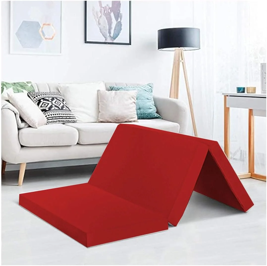 تشک فوم تاشو کارپنتون، سه تکه تاشو، یک نفره سایز انگلستان 180x120x7 سانتی متر با ضخامت 7 سانتی متر، دارای روکش پارچه ای و دسته برای حمل آسان، قرمز تشک فوم تاشو کارپنتون، سه تکه تاشو، یک نفره سایز انگلستان 180x120x7 سانتی متر با ضخامت 7 سانتی متر، دارای روکش پارچه ای و دسته برای حمل آسان، قرمز