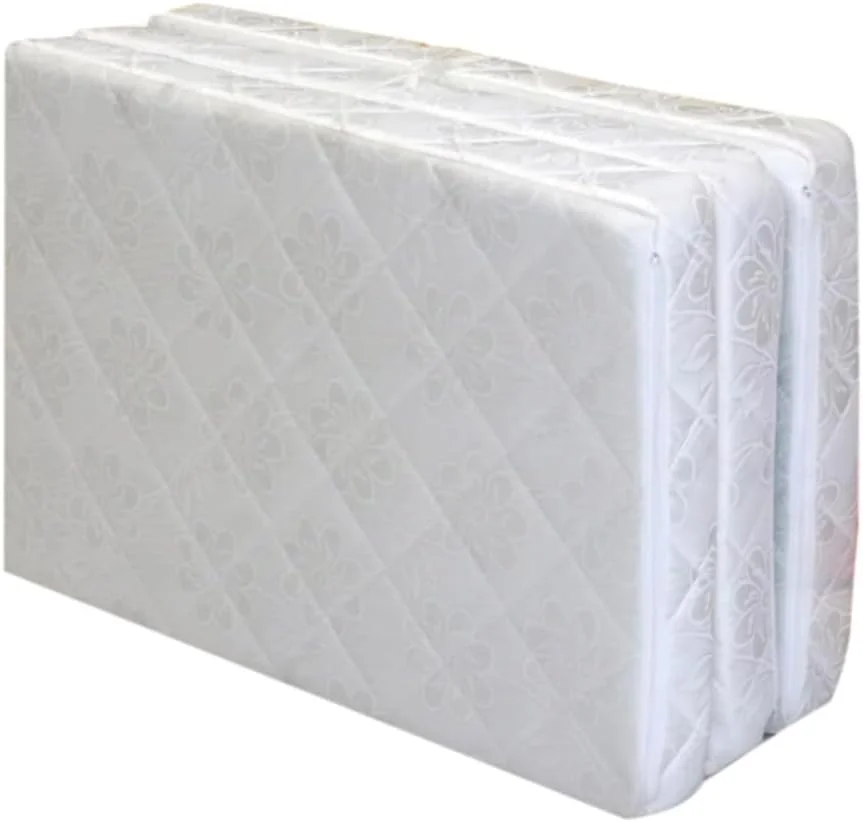 تشک تاشو Karpentone تشک فوم تاشو برای مسافرت، کمپینگ، سفر جاده ای، اتاق مهمان، یوگا، 3 تکه، تشک تاشو یک نفره، سایز 90x180x7 سانتی متر، سفید