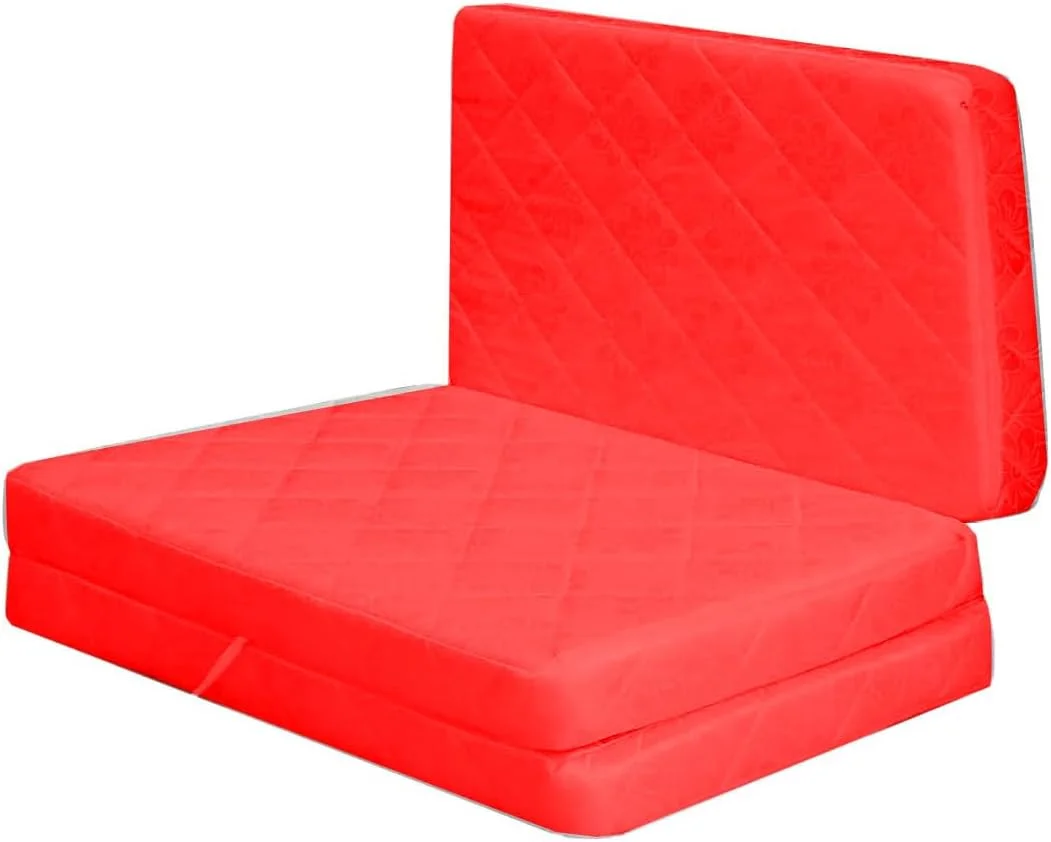 تشک فوم تاشو کارپنتون، سه تکه تاشو، یک نفره سایز انگلستان 180x120x7 سانتی متر با ضخامت 7 سانتی متر، دارای روکش پارچه ای و دسته برای حمل آسان، قرمز تشک فوم تاشو کارپنتون، سه تکه تاشو، یک نفره سایز انگلستان 180x120x7 سانتی متر با ضخامت 7 سانتی متر، دارای روکش پارچه ای و دسته برای حمل آسان، قرمز
