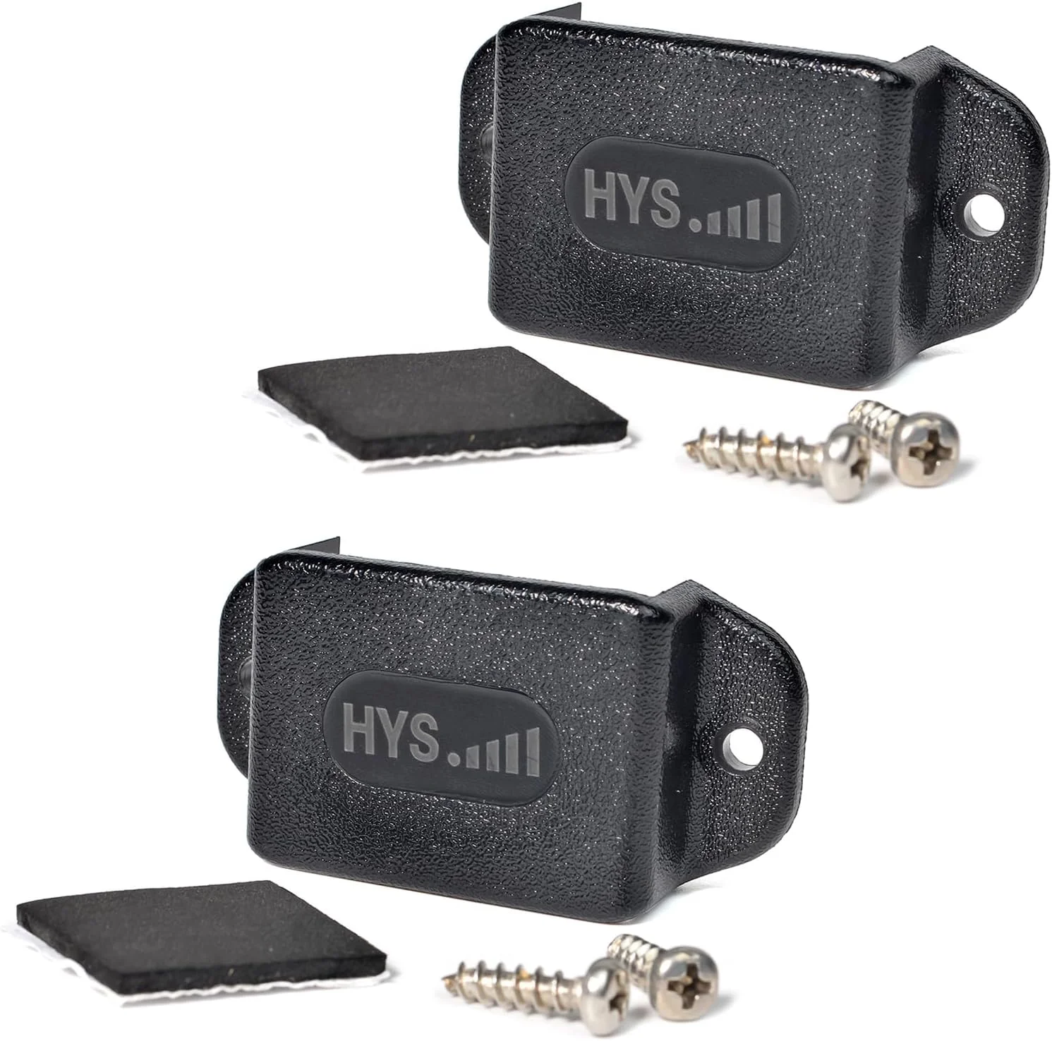 نگهدارنده رادیو HYS در خودرو، پایه نگهدارنده رادیو دستی سازگار با موتورولا بائوفنگ یاسو میدلند، هر واکی تاکی با گیره پشتی (2 عدد، مشکی)