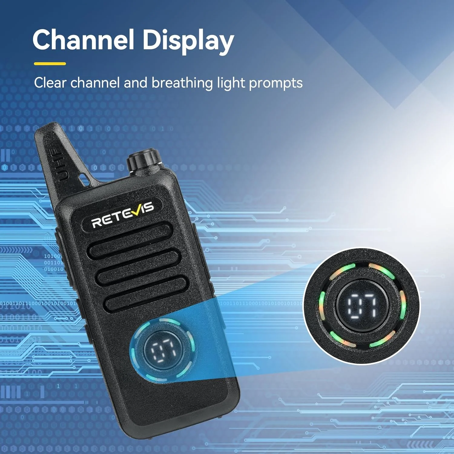 بیسیم واکی تاکی رادیویی Retevis RT22S برای بزرگسالان، رادیوهای دو طرفه FRS قابل حمل (بسته 10 عددی) با شارژر چندگانه 10 طرفه، رادیو 2 طرفه قابل شارژ دستی، پیشرفت شارژ قابل مشاهده برای انبار تجاری مدرسه