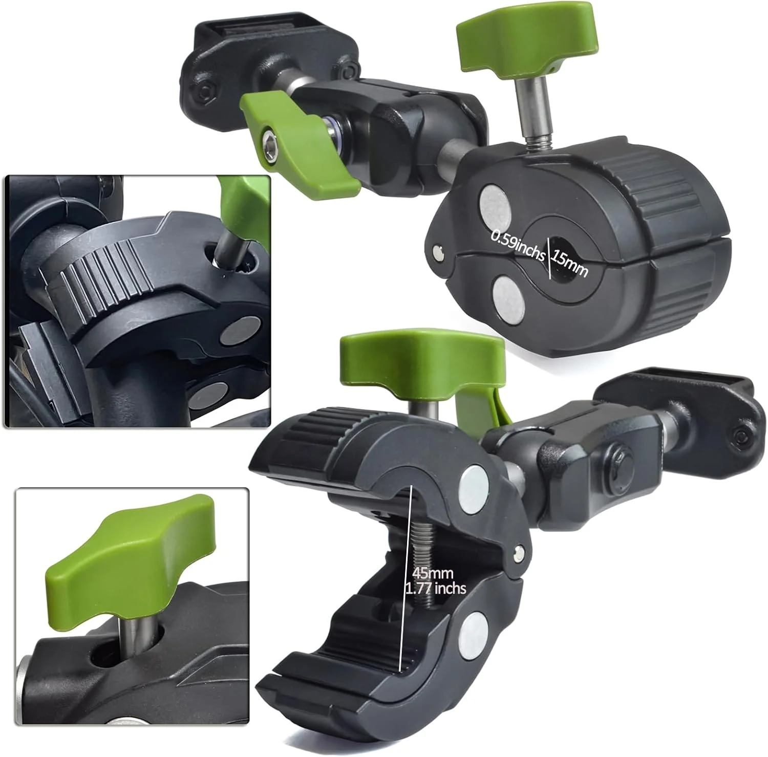 پایه نگهدارنده رادیو HYS برای دوچرخه/موتورسیکلت/خودرو/کامیون، هولدر قابل تنظیم واکی تاکی سازگار با موتورولا Tlkr Baofeng UV5R کنوود میدلند رادیو 2 طرفه