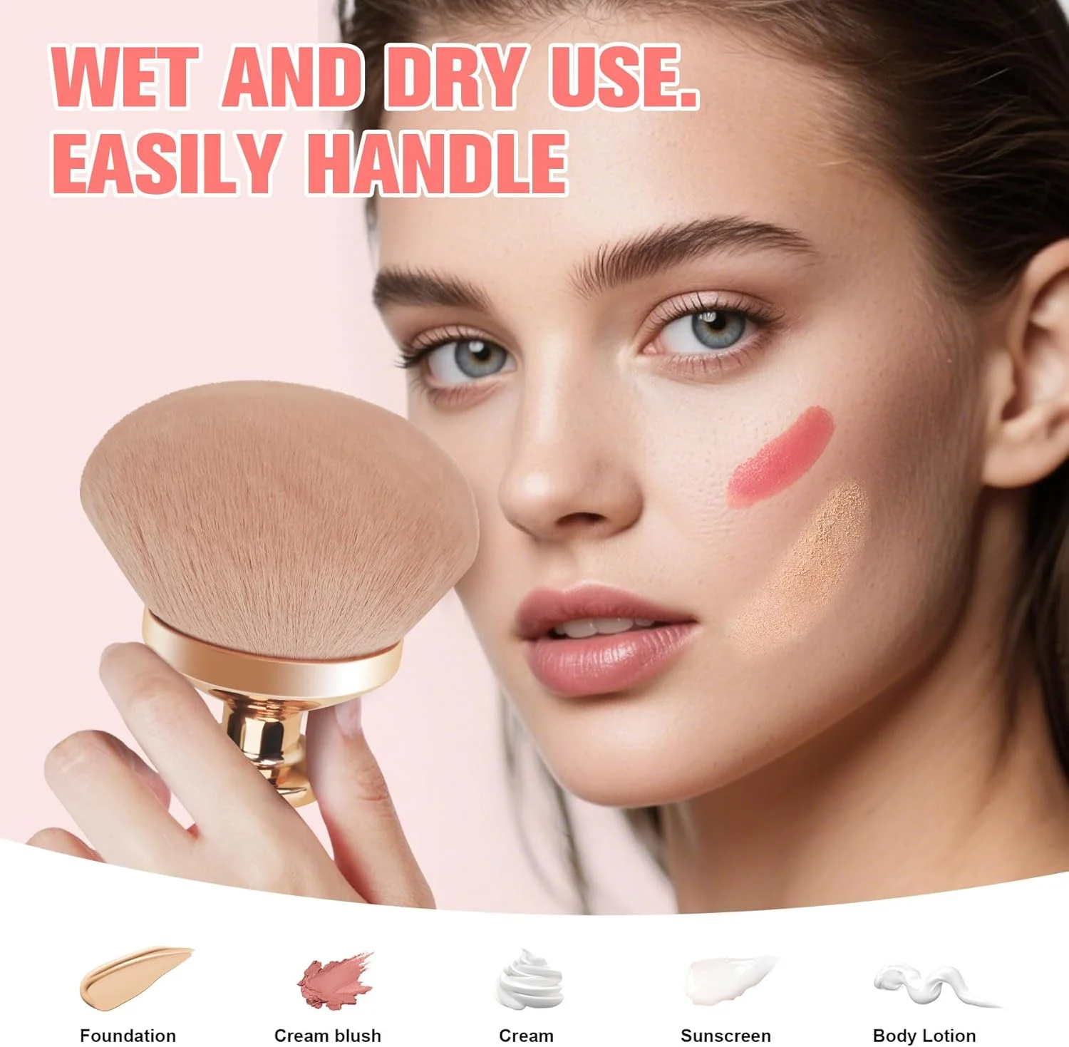 براش آرایشی بزرگ YAGHVEO برای بدن، مناسب برای برنزه کردن، آرایش پا و ترکیب برنزر، براش کابوکی با سر پهن 90 میلیمتری، ارائه دهنده استفاده یکنواختتر و زیباتر، براش آرایشی صورت و پشت برای ضد آفتاب، قابل استفاده به صورت خشک و مرطوب براش آرایشی بزرگ YAGHVEO برای بدن، مناسب برای برنزه کردن، آرایش پا و ترکیب برنزر، براش کابوکی با سر پهن 90 میلیمتری، ارائه دهنده استفاده یکنواختتر و زیباتر، براش آرایشی صورت و پشت برای ضد آفتاب، قابل استفاده به صورت خشک و مرطوب