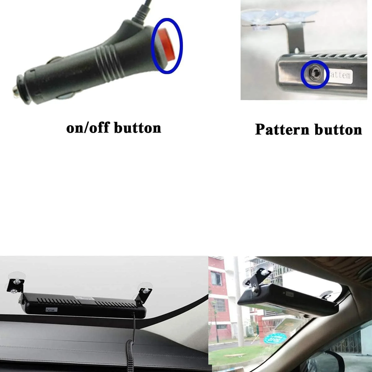 چراغ هشدار اضطراری ال ای دی استروب، چراغ خطر ایمنی داشبورد شیشه جلو سقف داخلی با فنجان مکنده قرمز آبی ال ای دی با فنجان مکنده برای خودرو، وسیله نقلیه، قایق، SUV، آتش نشان، مه DC 12V