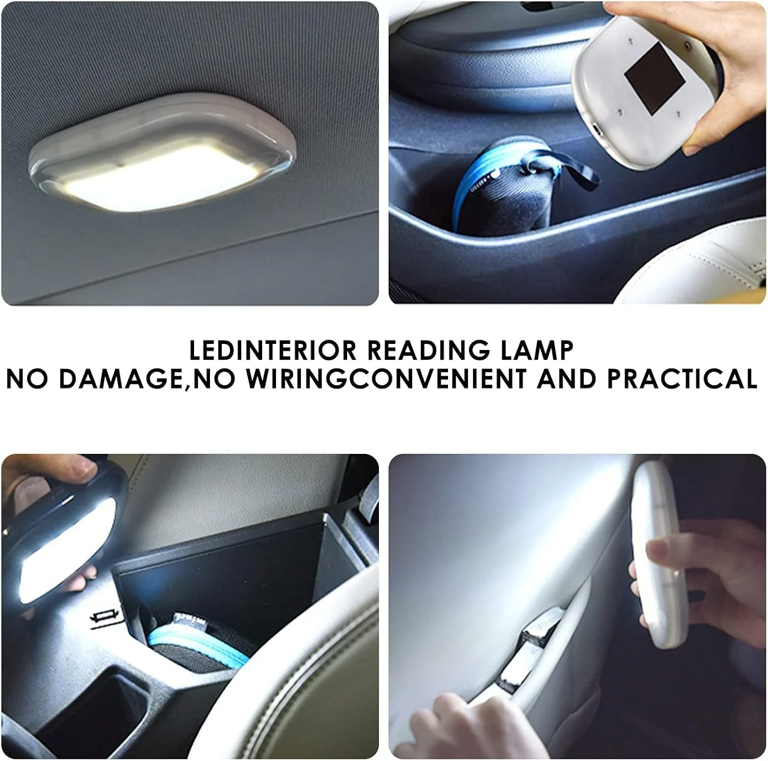 چراغ های ال ای دی خودرو Excefore، چراغ های لمسی ال ای دی کوچک قابل حمل داخلی خودرو با 10 لامپ ال ای دی روشن، چراغ روشنایی قابل شارژ USB چراغ اضطراری خودرو (نور سفید گرم) چراغ های ال ای دی خودرو Excefore، چراغ های لمسی ال ای دی کوچک قابل حمل داخلی خودرو با 10 لامپ ال ای دی روشن، چراغ روشنایی قابل شارژ USB چراغ اضطراری خودرو (نور سفید گرم)