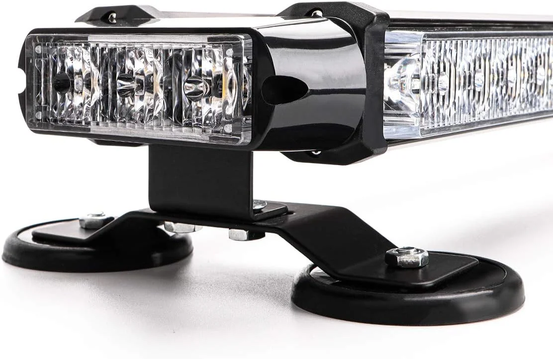 چراغ خطر ال ای دی 54 تایی دو رنگ قرمز و آبی CUMART به طول 26.5 اینچ مناسب ماشین های پلیس، آتش نشانی، آمبولانس، ماشین های امدادی و خودروهای شخصی، دارای حالت های فلاشر و هشدار، دارای پایه مغناطیسی