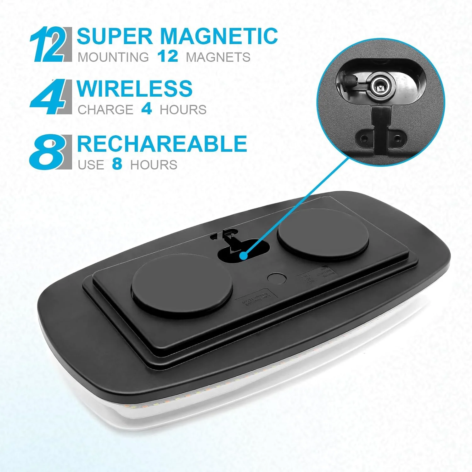 چراغ خطر مینی استروب کنترل با اپلیکیشن Agrieyes، چراغ LED کهربایی/سفید مغناطیسی قابل شارژ، چراغ اضطراری بی سیم برای وسایل نقلیه، کامیون ها، تراکتور، گلف کارت چراغ خطر مینی استروب کنترل با اپلیکیشن Agrieyes، چراغ LED کهربایی/سفید مغناطیسی قابل شارژ، چراغ اضطراری بی سیم برای وسایل نقلیه، کامیون ها، تراکتور، گلف کارت