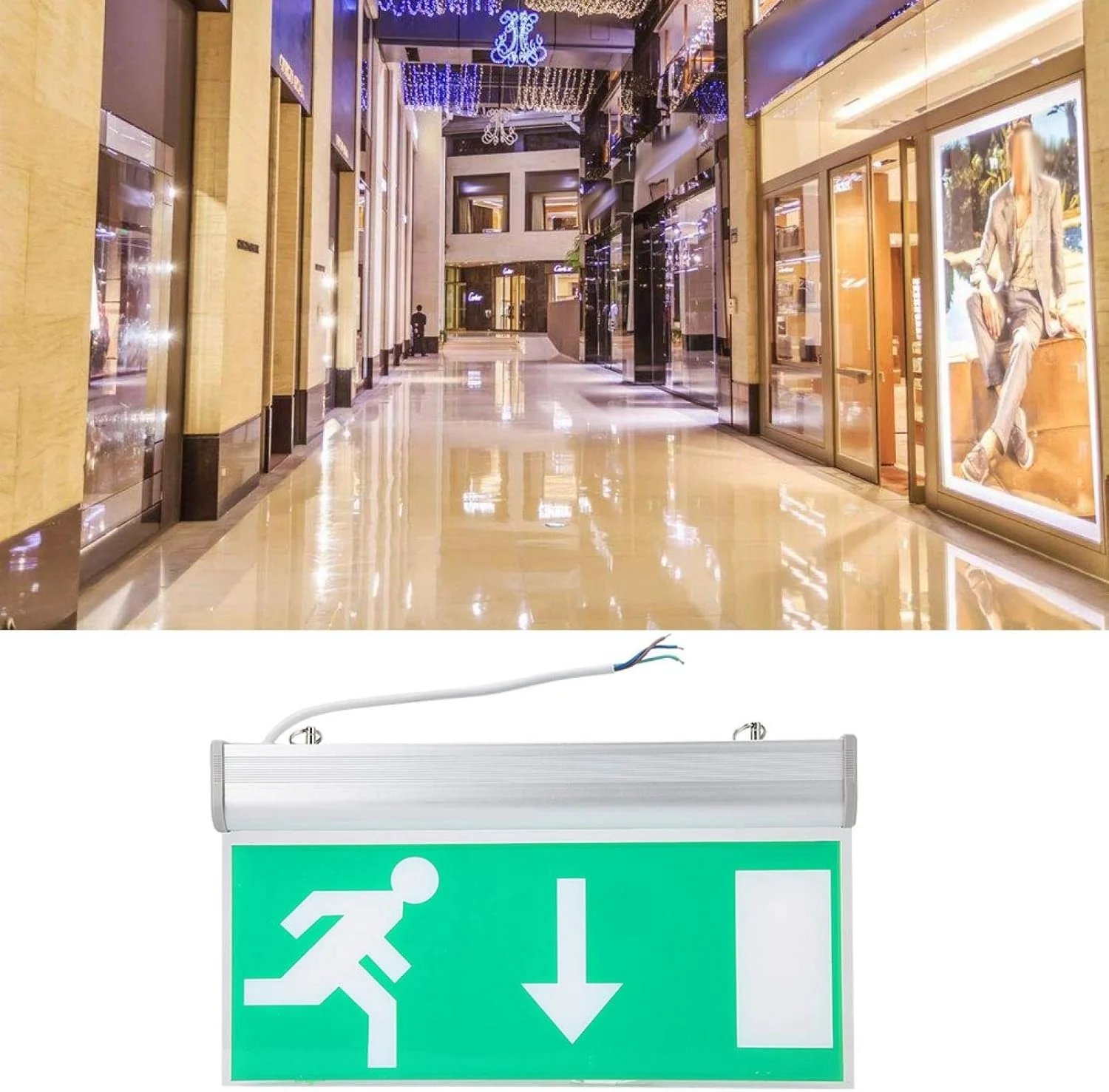 چراغ خروج اضطراری LED Juicemoo 110-220V، تابلوی روشنایی خروج، مناسب برای هتل ها، ایستگاه ها، اماکن تفریحی و سوپرمارکت ها چراغ خروج اضطراری LED Juicemoo 110-220V، تابلوی روشنایی خروج، مناسب برای هتل ها، ایستگاه ها، اماکن تفریحی و سوپرمارکت ها