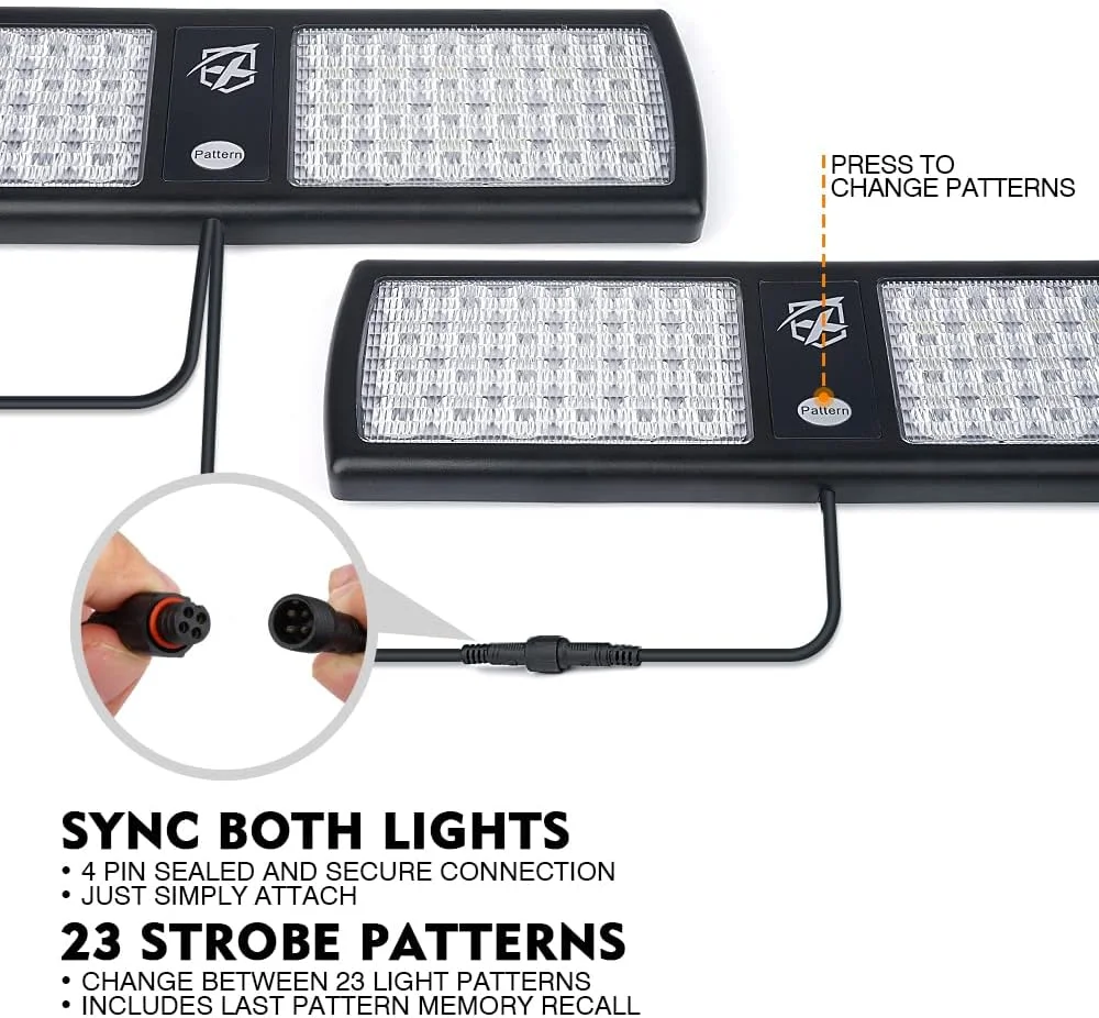 چراغ های چشمک زن LED آبی Xprite، چراغ خطر آفتابگیر شیشه جلو برای خودروهای آتش نشانی داوطلب، خودروهای اضطراری، کامیون ها و ماشین های اجرای قانون چراغ های چشمک زن LED آبی Xprite، چراغ خطر آفتابگیر شیشه جلو برای خودروهای آتش نشانی داوطلب، خودروهای اضطراری، کامیون ها و ماشین های اجرای قانون